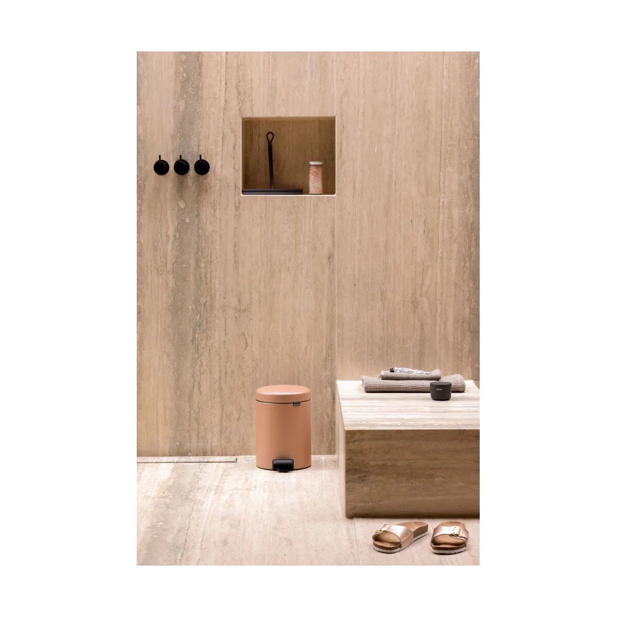 Brabantia Toiletspande NewIcon Pedalspand i Warm Copper, 5 L, 5