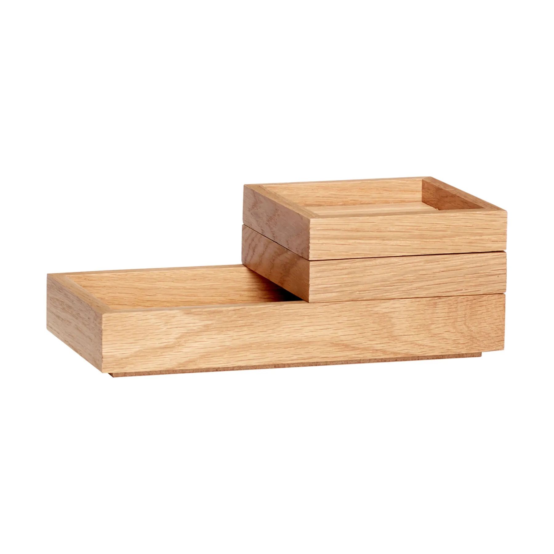 Hübsch Kasser Staple Opbevaringskasse - 3 dele i Natur, 3