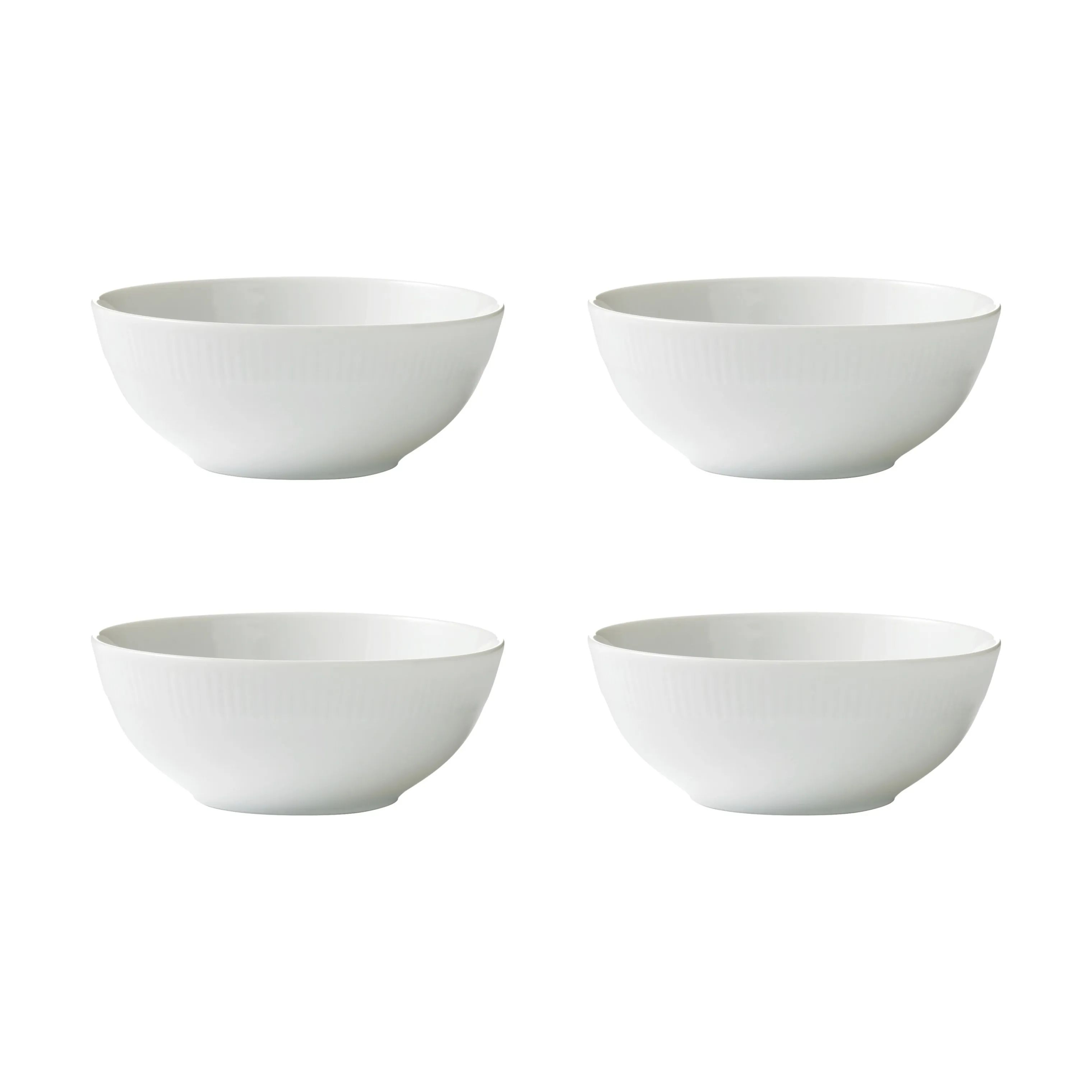 Aida Skåle Relief Skål - 4 stk. i Hvid, 1