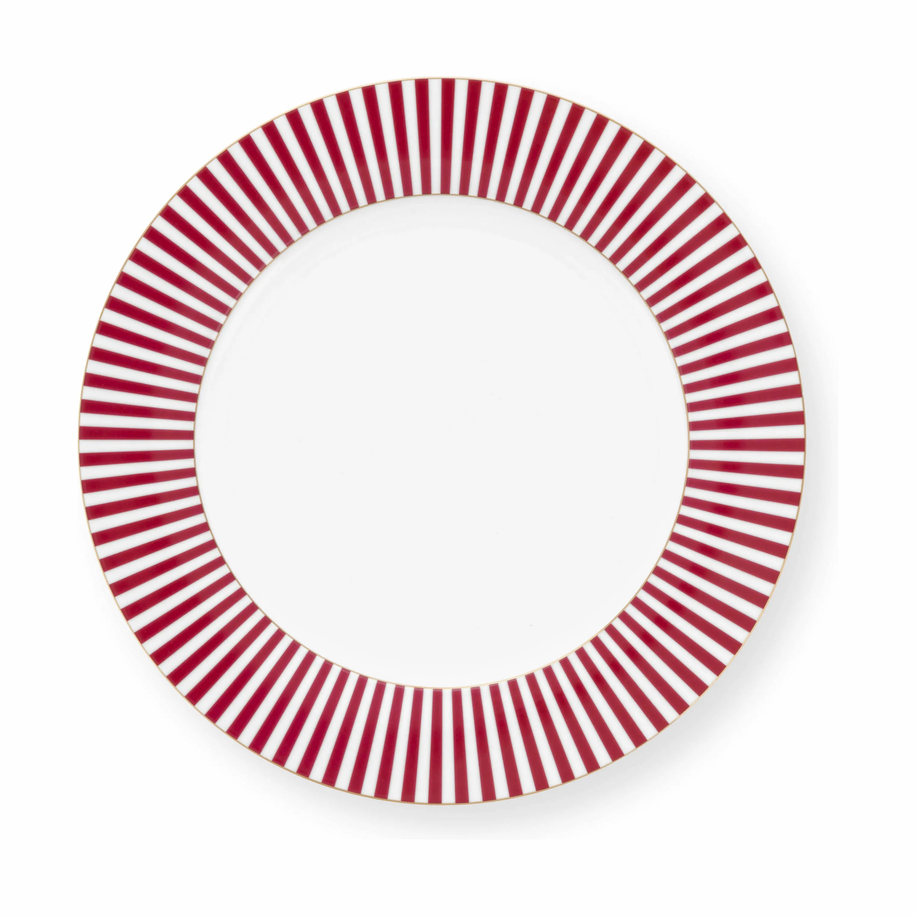 PIP Studio Frokosttallerkener Royal Stripes Tallerken i Dark Pink, 26,7 cm, 2