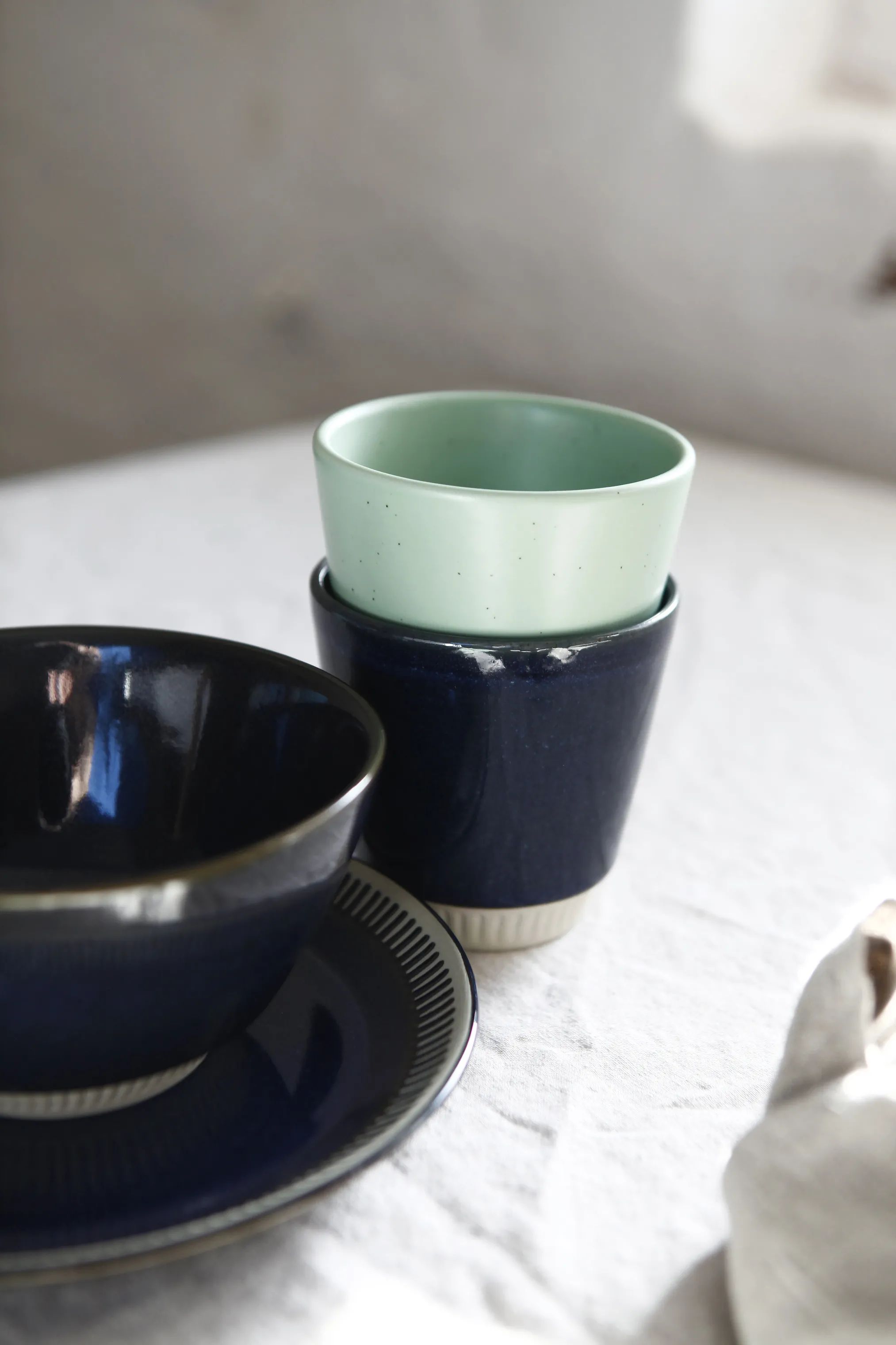 Knabstrup Keramik Kagetallerkener Colorit Kagetallerken i Navy blå, 19 cm, 2