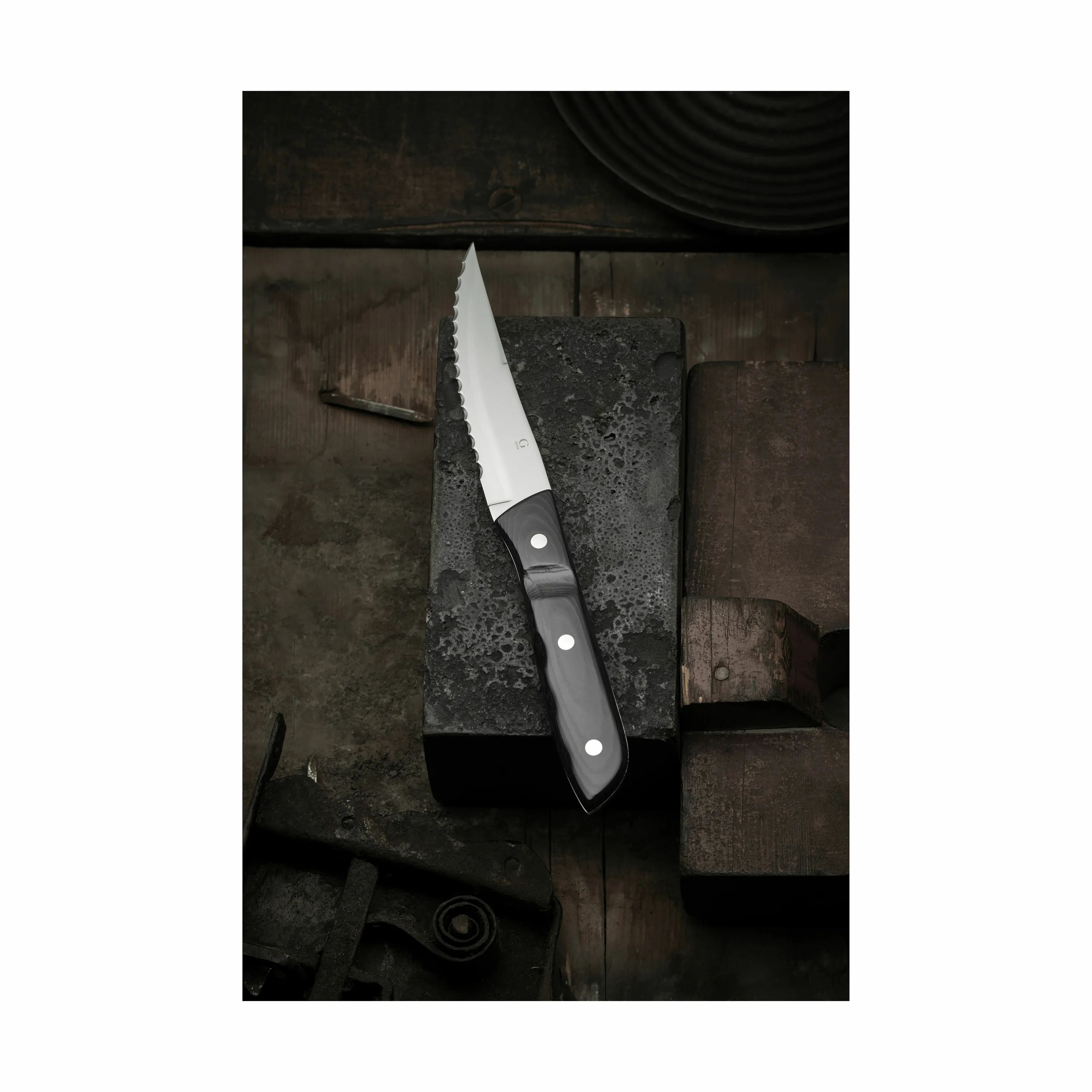 Gense Steakknive Old Farmer XL Old Farmer Micarta XL Steakkniv - 4 stk. i Sort/stål, 7