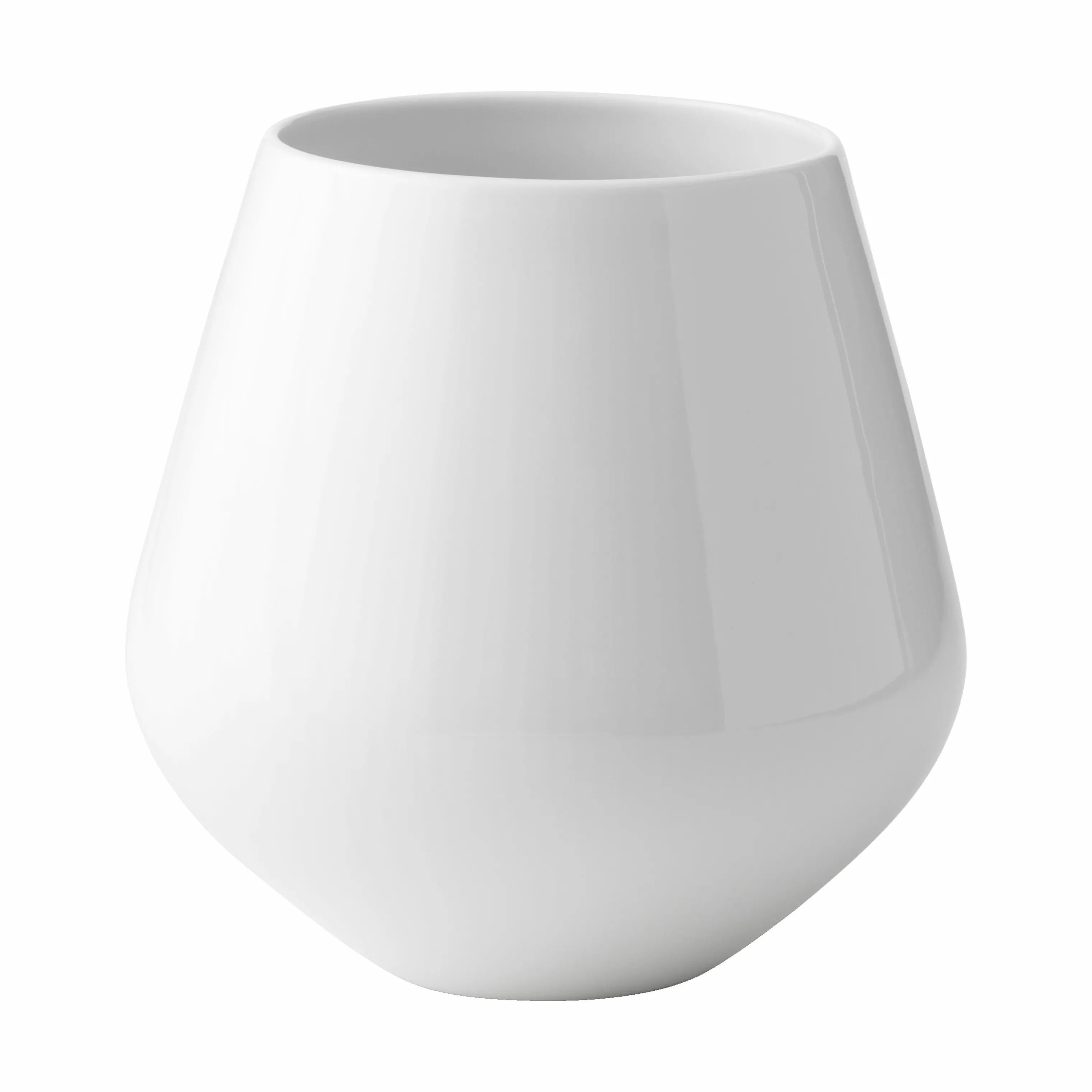 Royal Copenhagen Vaser Hvid Riflet Vase i Hvid, 21 cm, 1