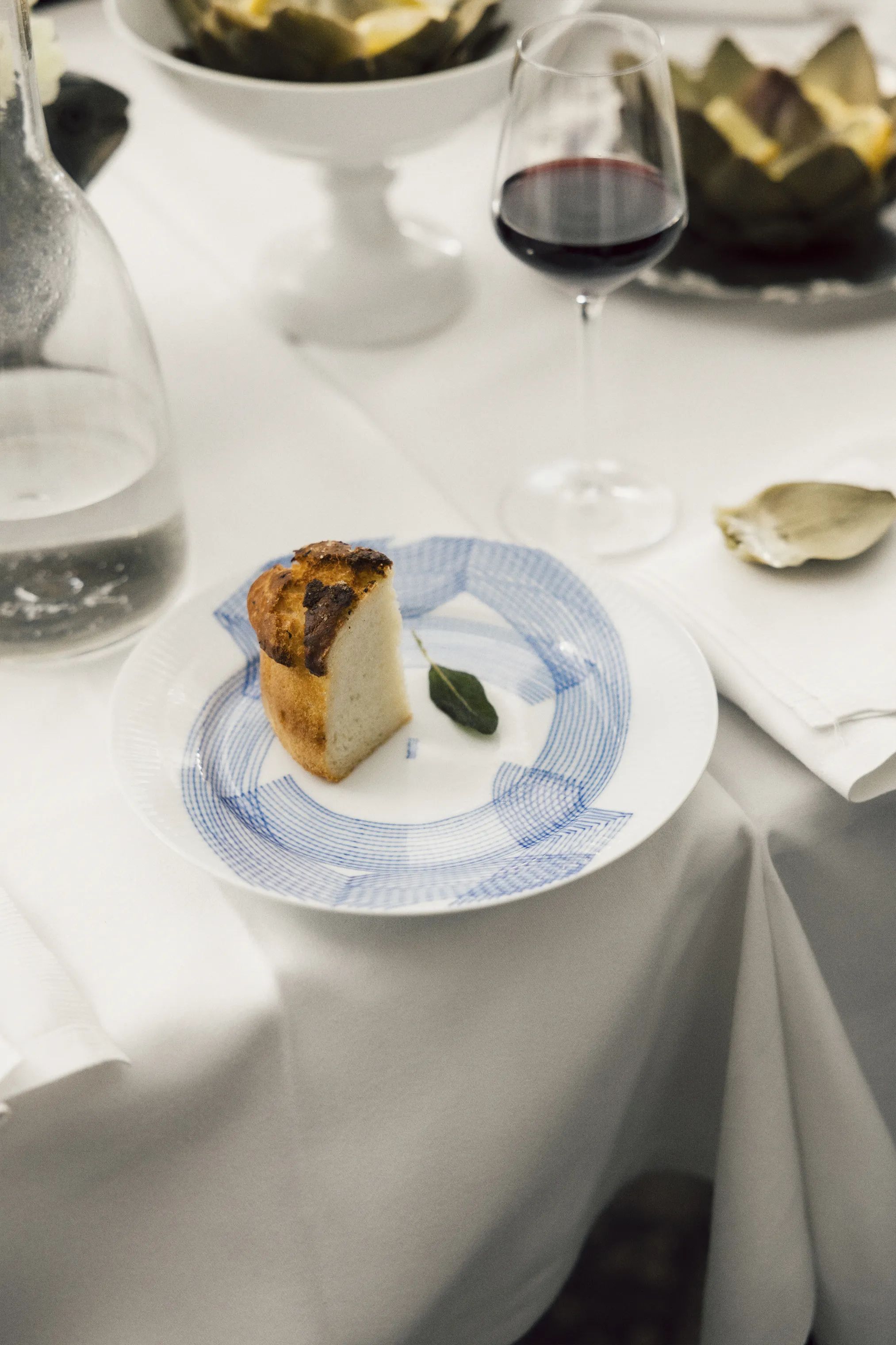 Royal Copenhagen Frokosttallerkener Motif Tallerken i Koboltblå/hvid, 4