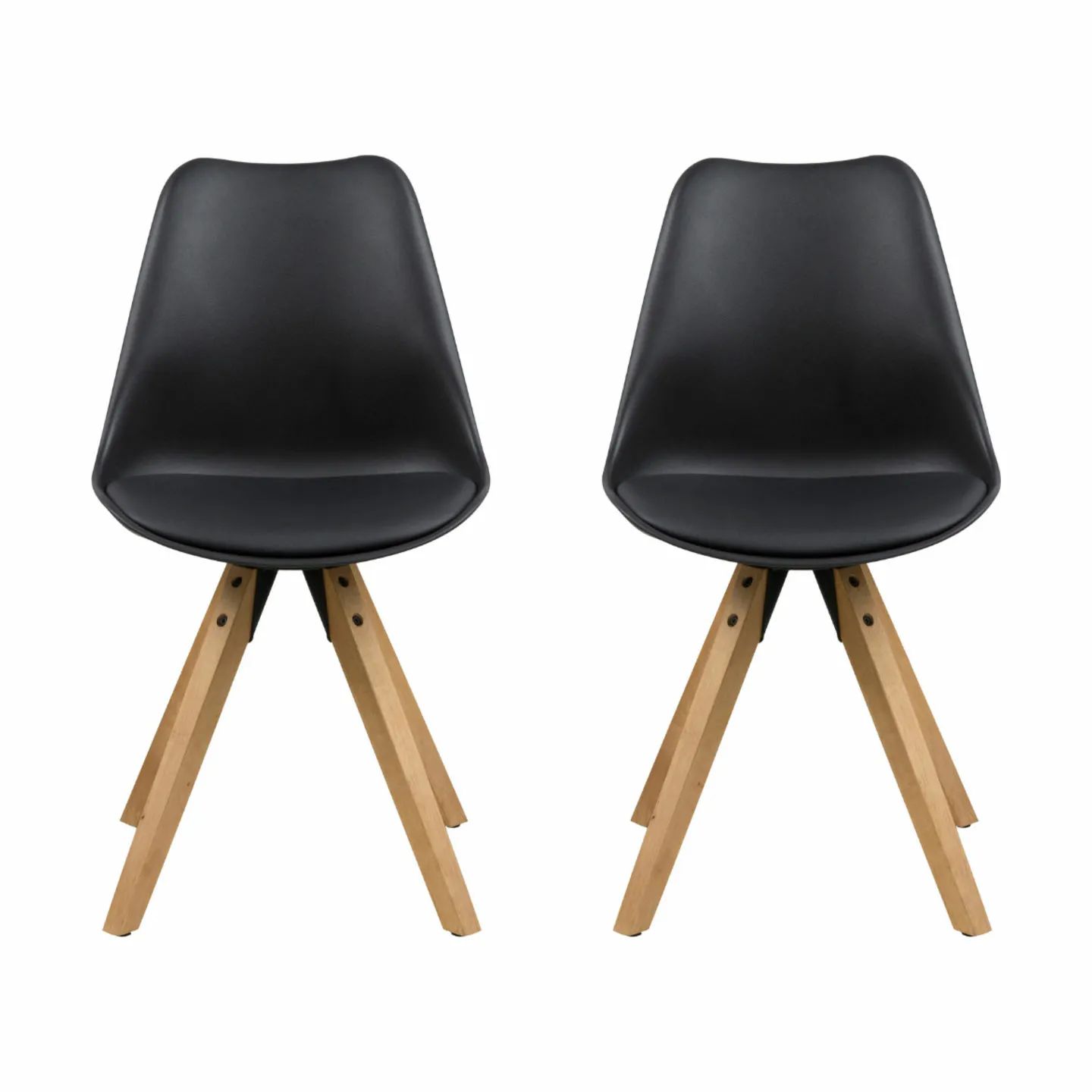 CASA Living Spisebordsstole Dima Spisebordsstol - 2 stk. i Sort/natur, 1