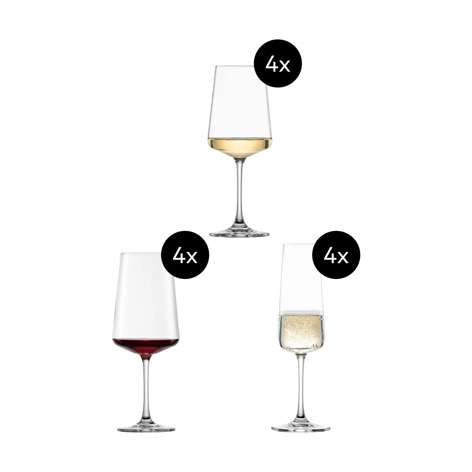 Schott Zwiesel Rødvinsglas MioVino Vinglassæt - 12 stk i Klar, 1