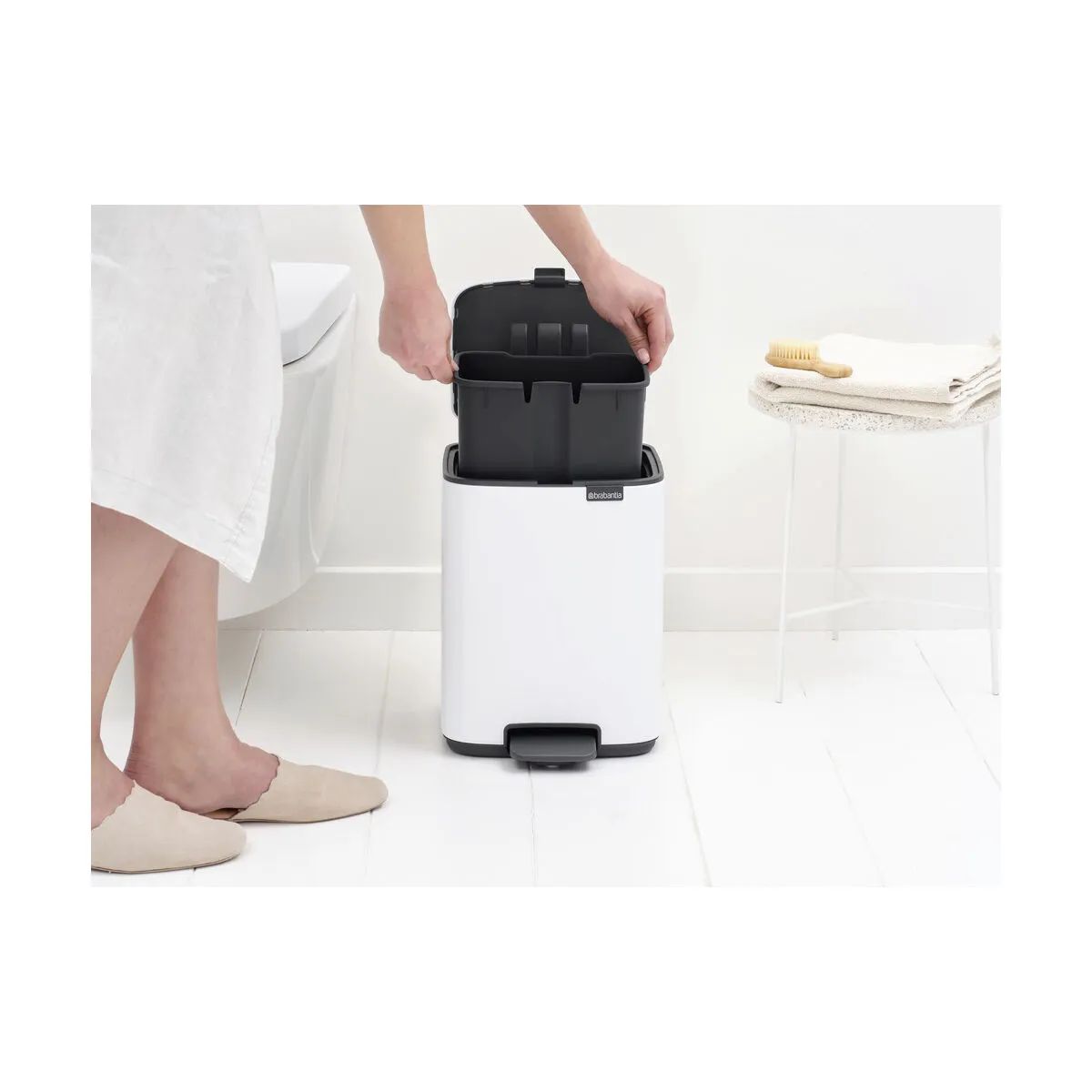Brabantia Pedalspande Bo Pedalspand i Hvid, 7 L, 4