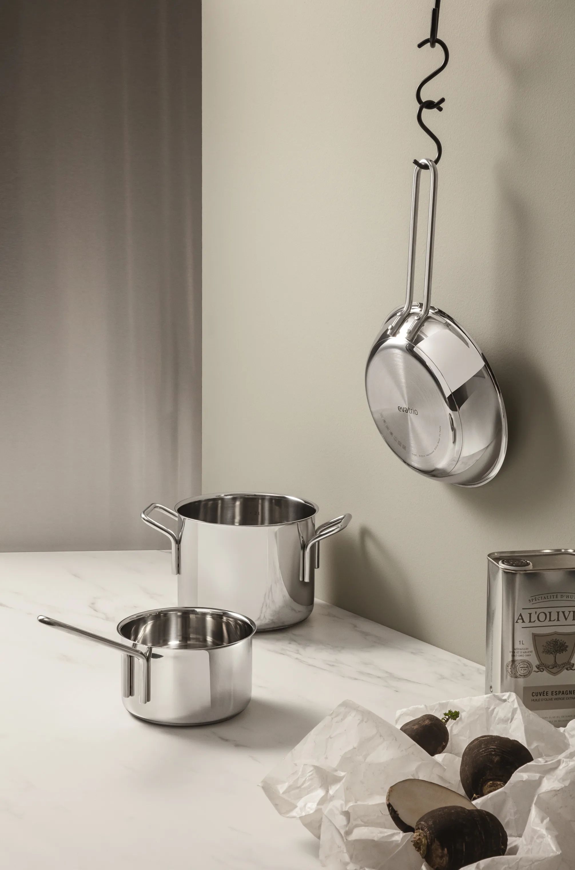 Eva Trio Grydesæt Stainless Steel Rec. Stainless Steel Grydesæt - 3 dele i Polished steel, 2
