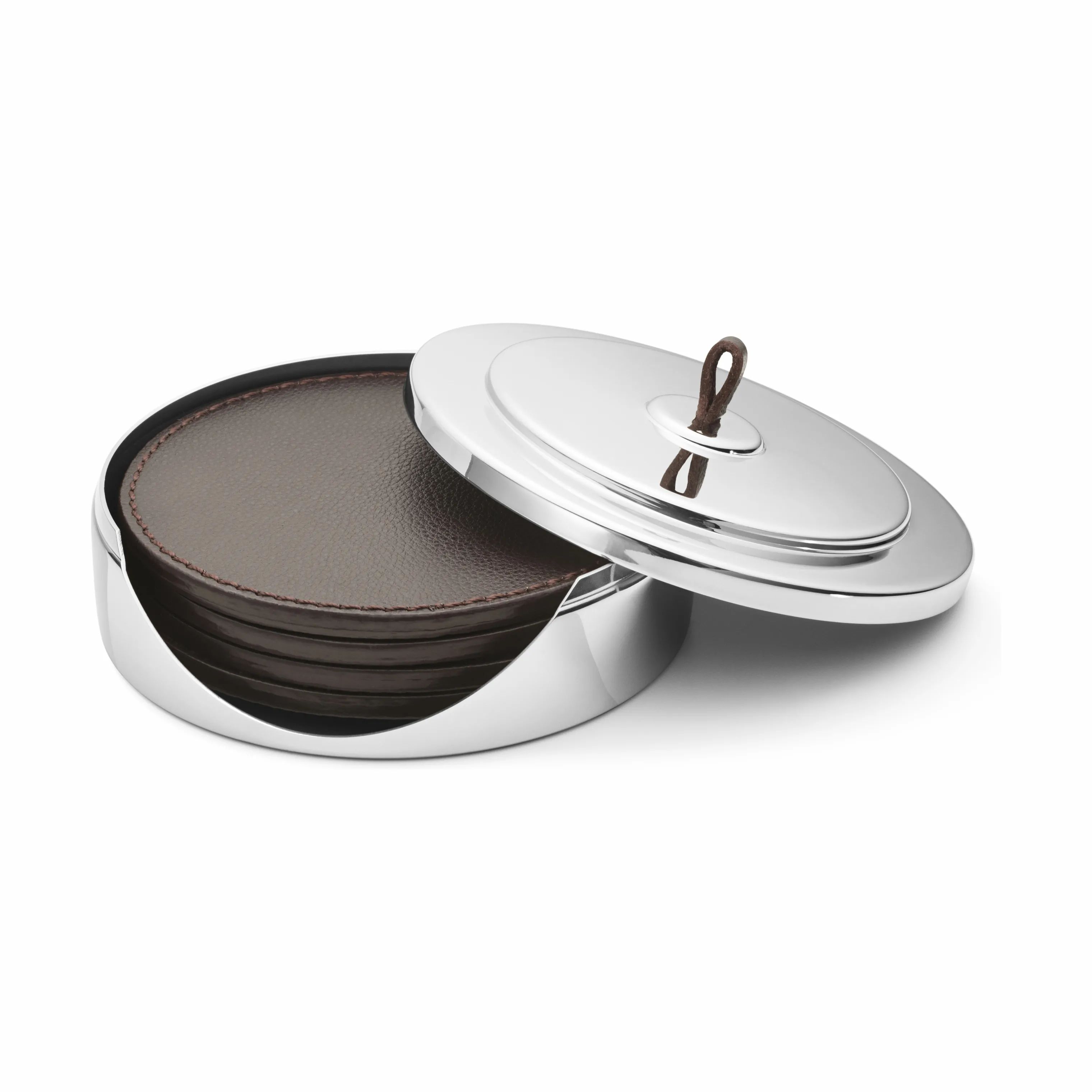 Georg Jensen Glasbrikker og coasters Manhattan Glasbakkesæt - 4 stk. i Stål, 1
