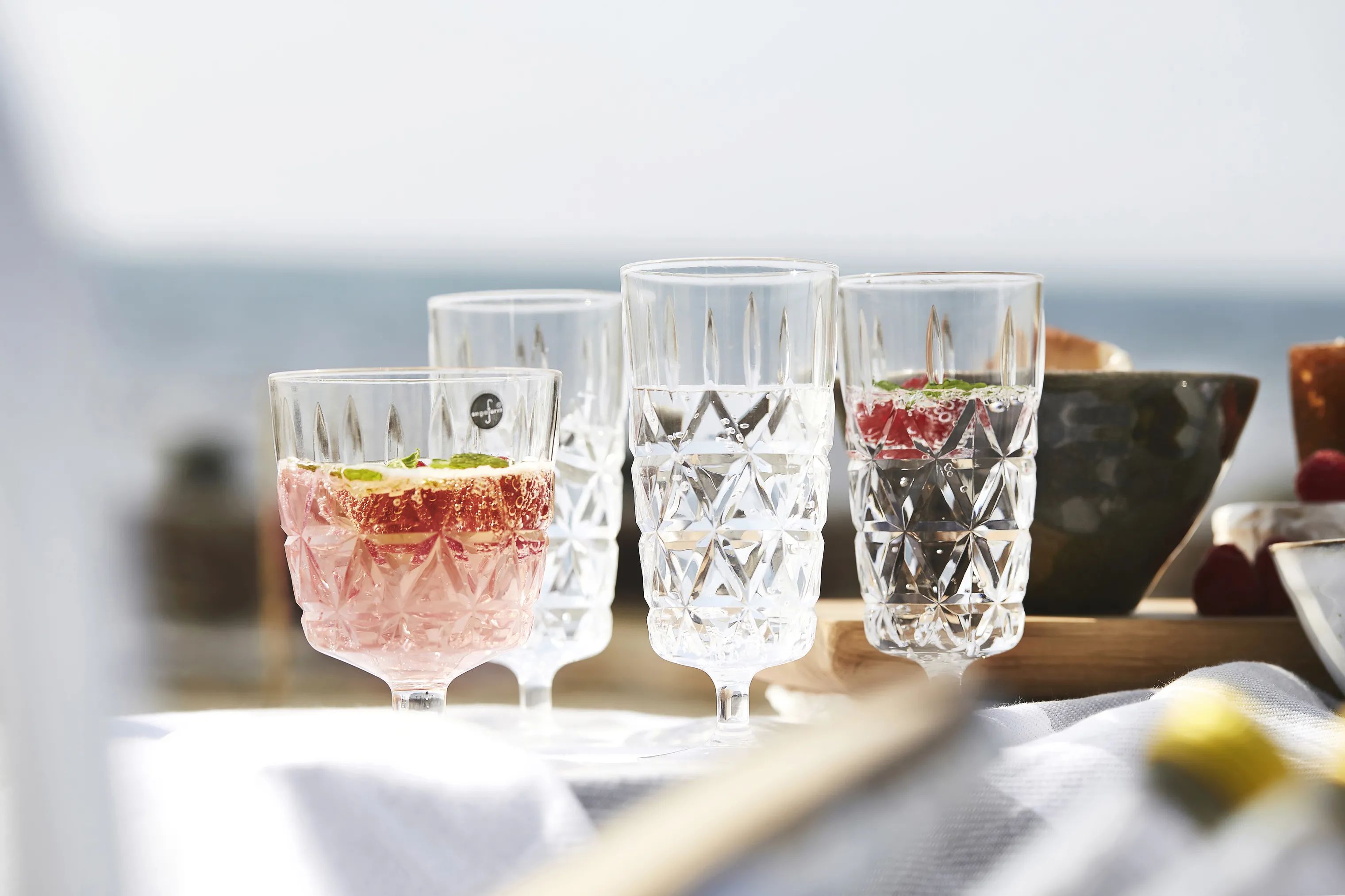 Sagaform Rødvinsglas Picnic Juni Glas på Fod - 4 stk. i 20 cl, 2