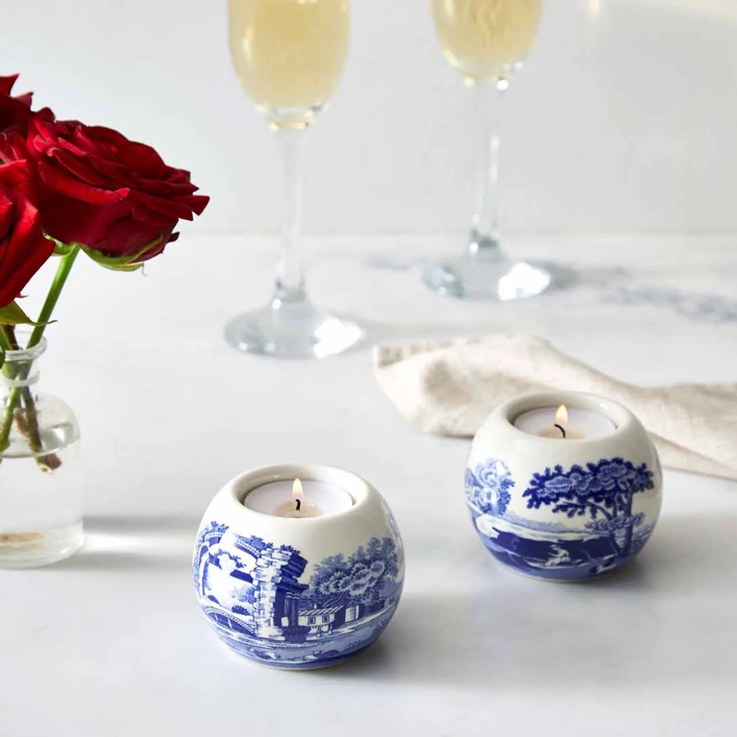 Spode Fyrfadsstage Blue Italian Fyrfadsstage - 2 stk. i blå, 2