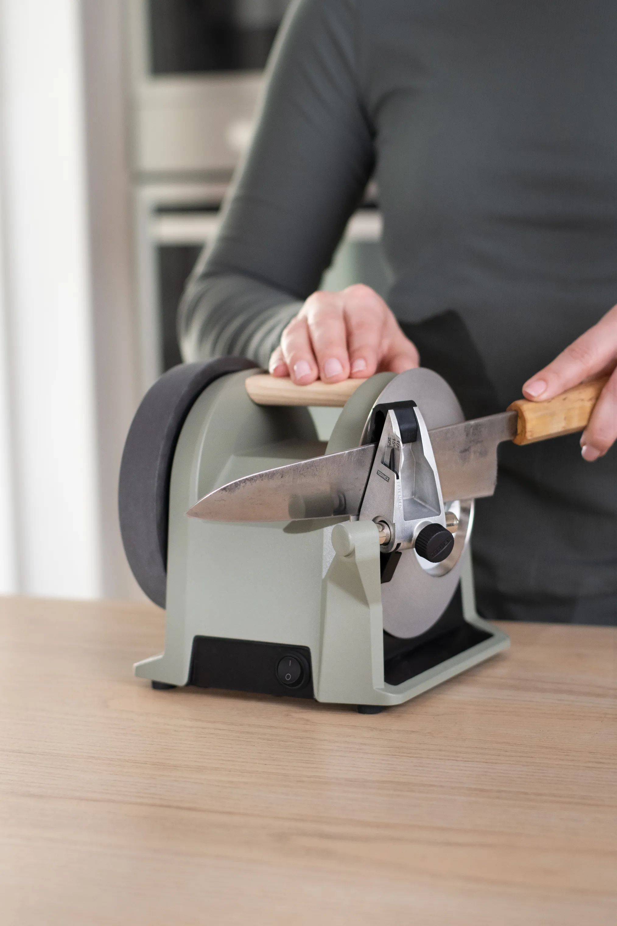 Tormek Knivslibere T-1 Elektrisk Knivsliber i Ash Green, 3