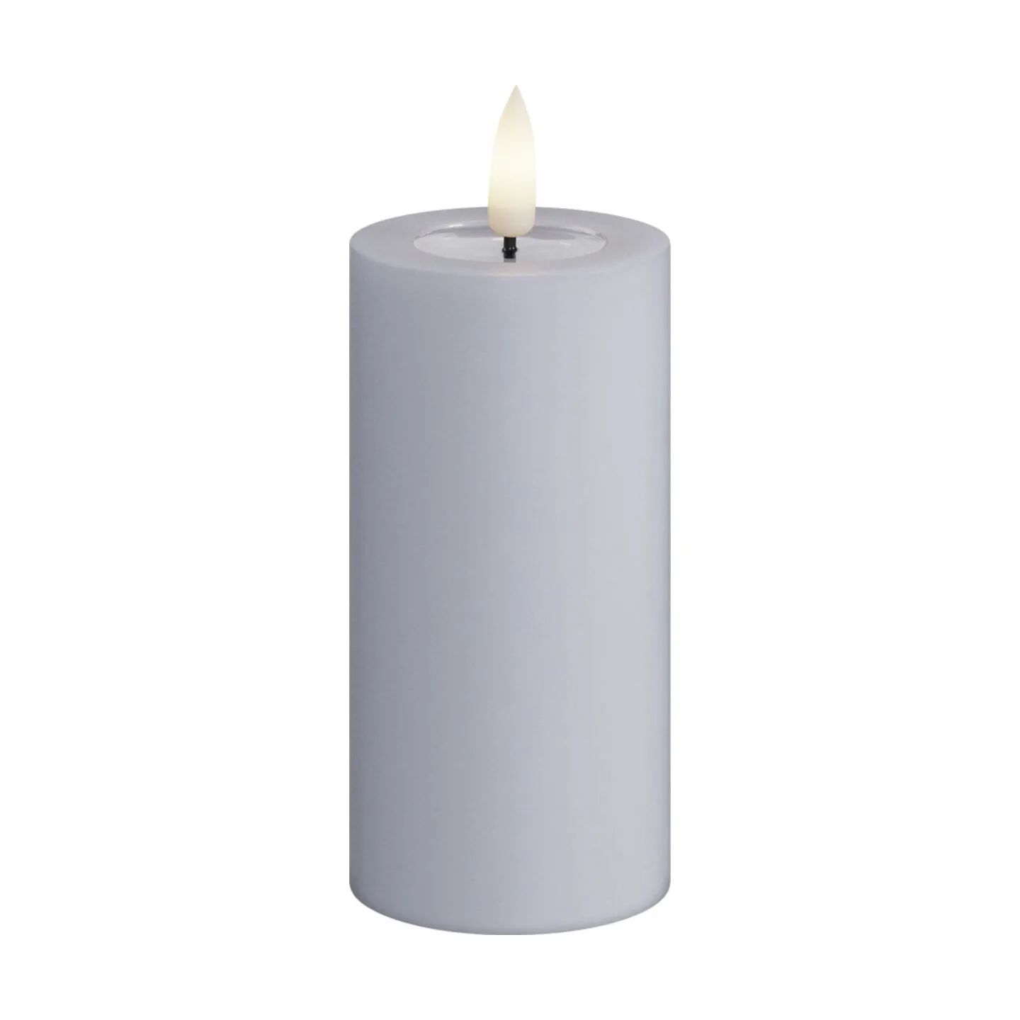 Deluxe Homeart LED-lys Real Flame LED Bloklys i Dust blue, 10 cm, 1