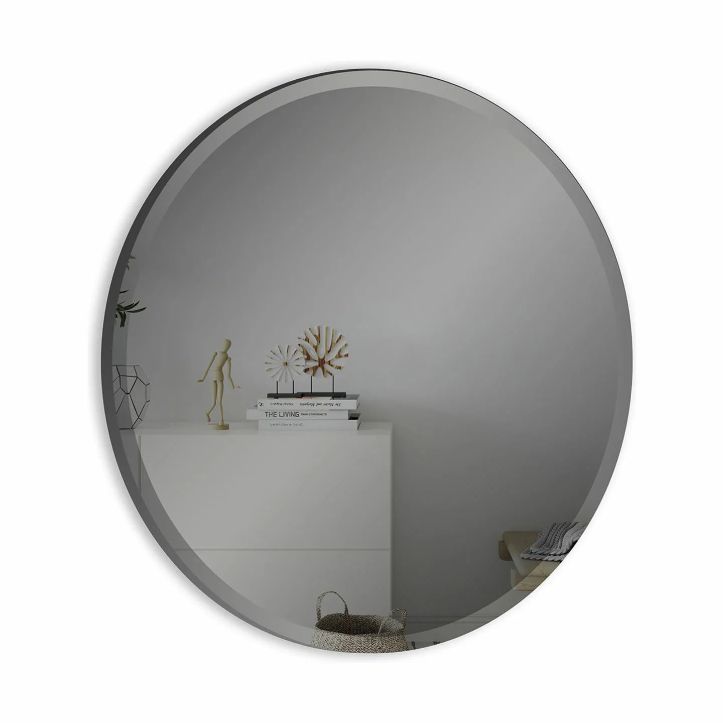 Incado Spejle Rundt Spejl i Varm grå, 80 cm, 1