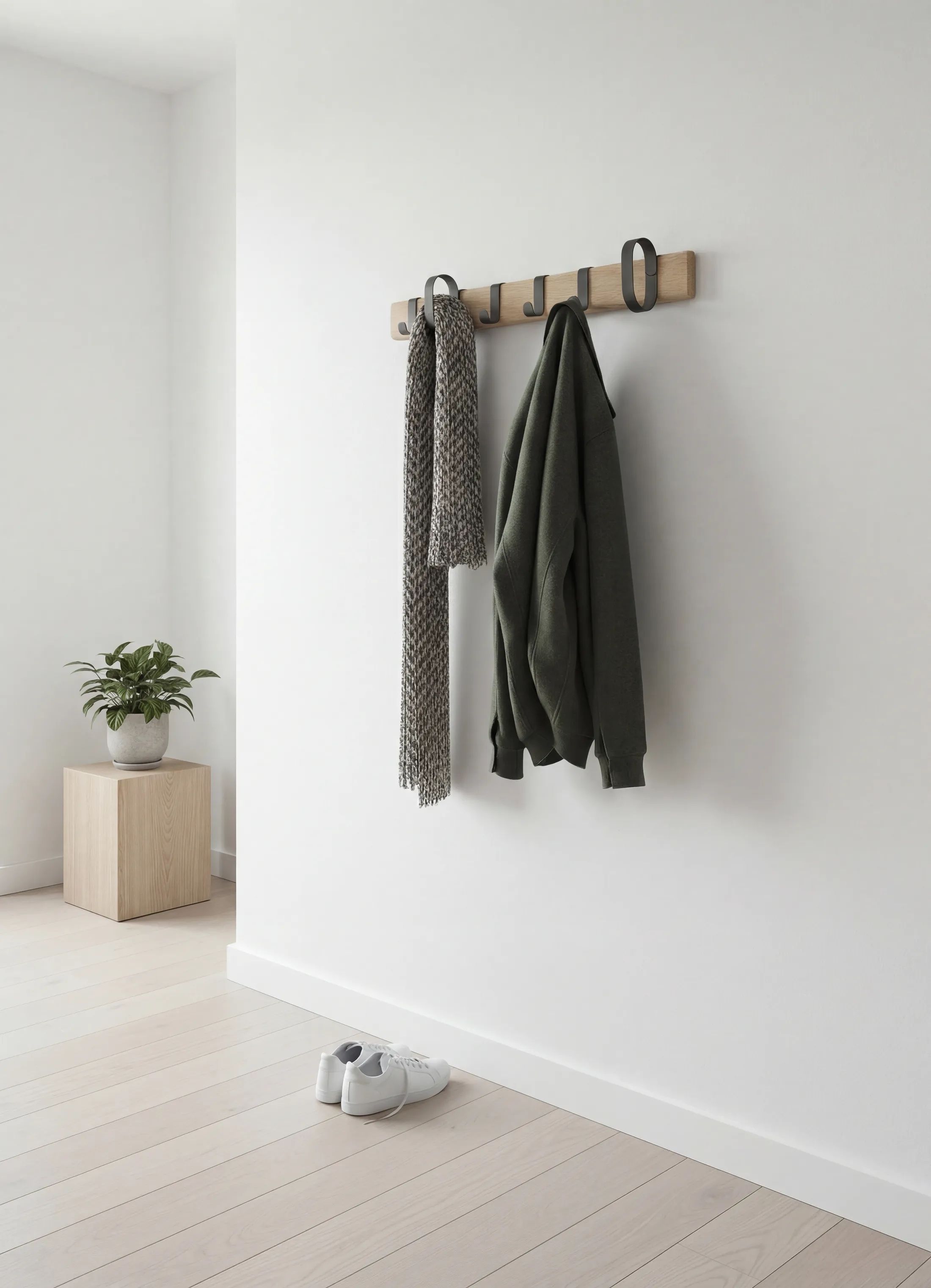 Novoform Knagerækker Fluke Knagerække i Natural oak, 75 cm, 2
