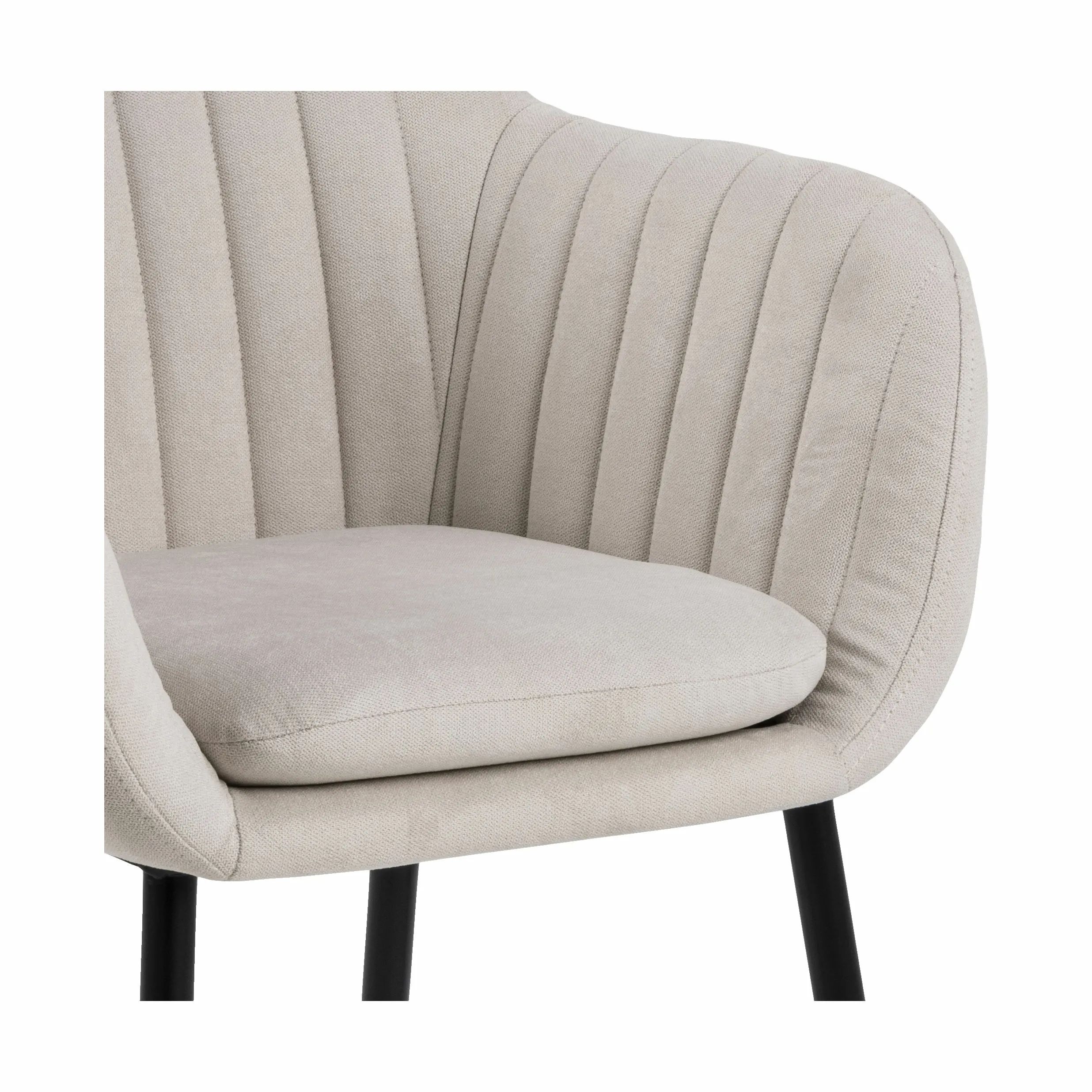 CASA Living Spisebordsstole Emilia Spisebordsstol i sand/sort, 4