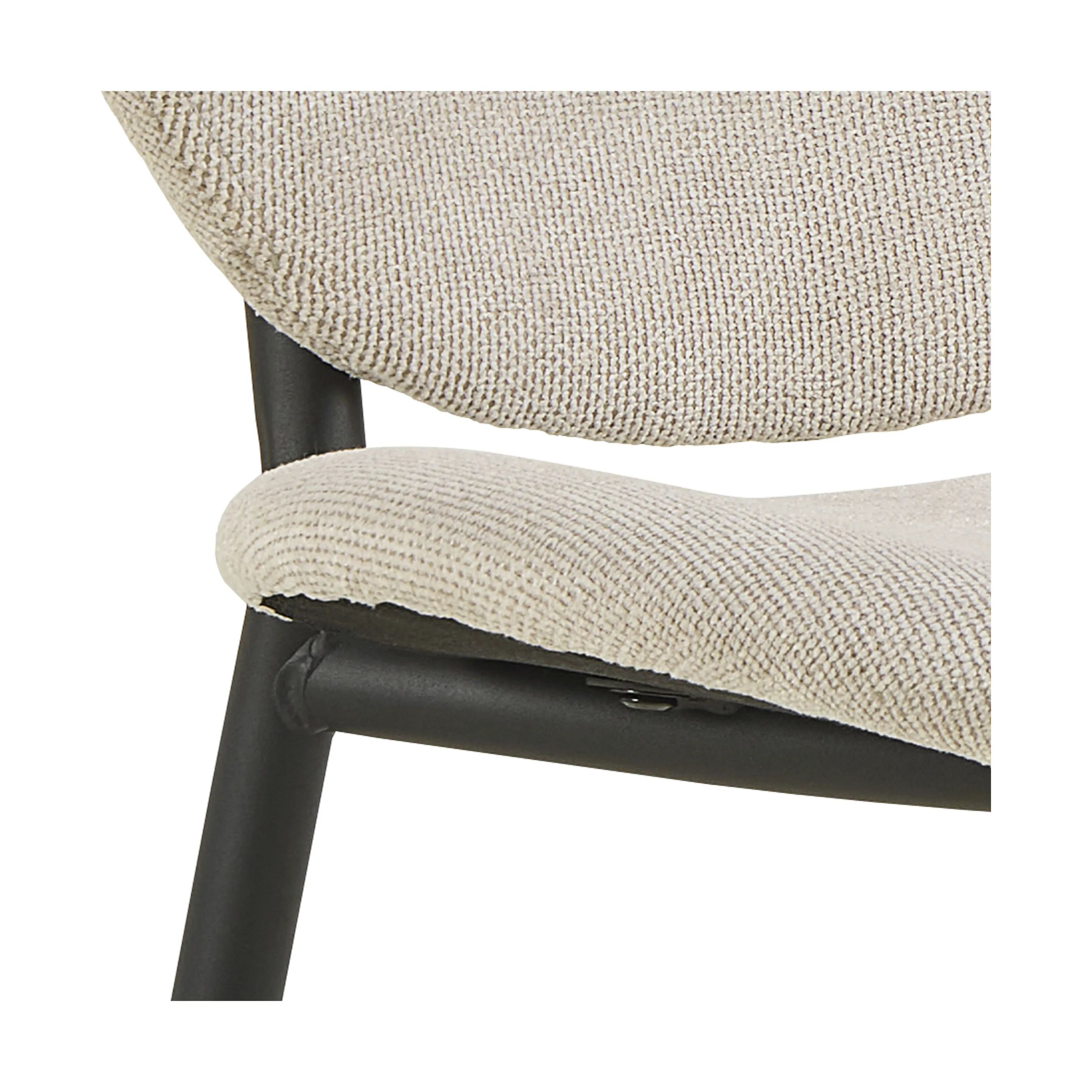 CASA Living Spisebordsstole Cliff Spisebordsstol - 2 stk. i Beige/mat sort, 5