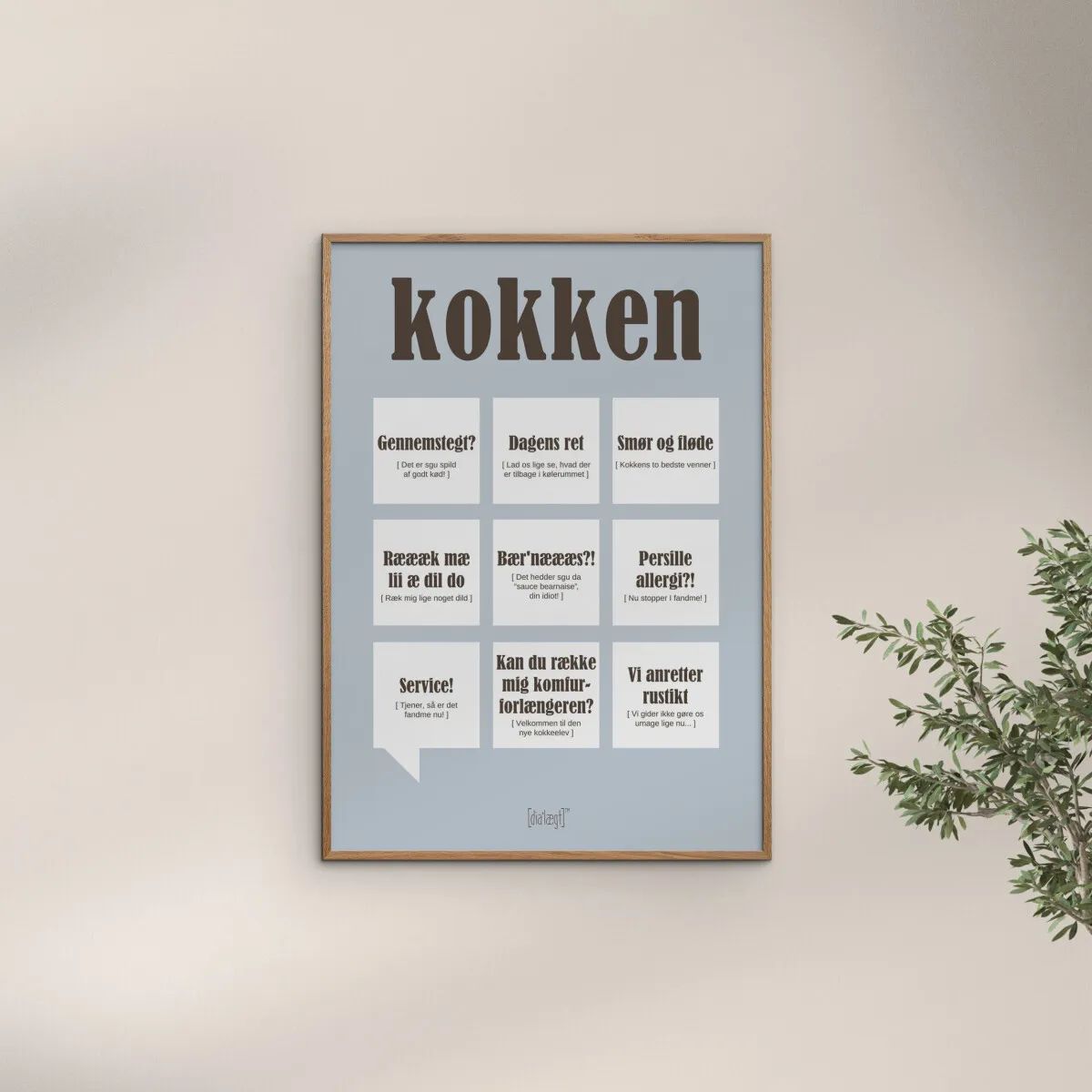 Poster&Frame Plakater Plakat - Kokken i B21 x L29,7 cm, 2