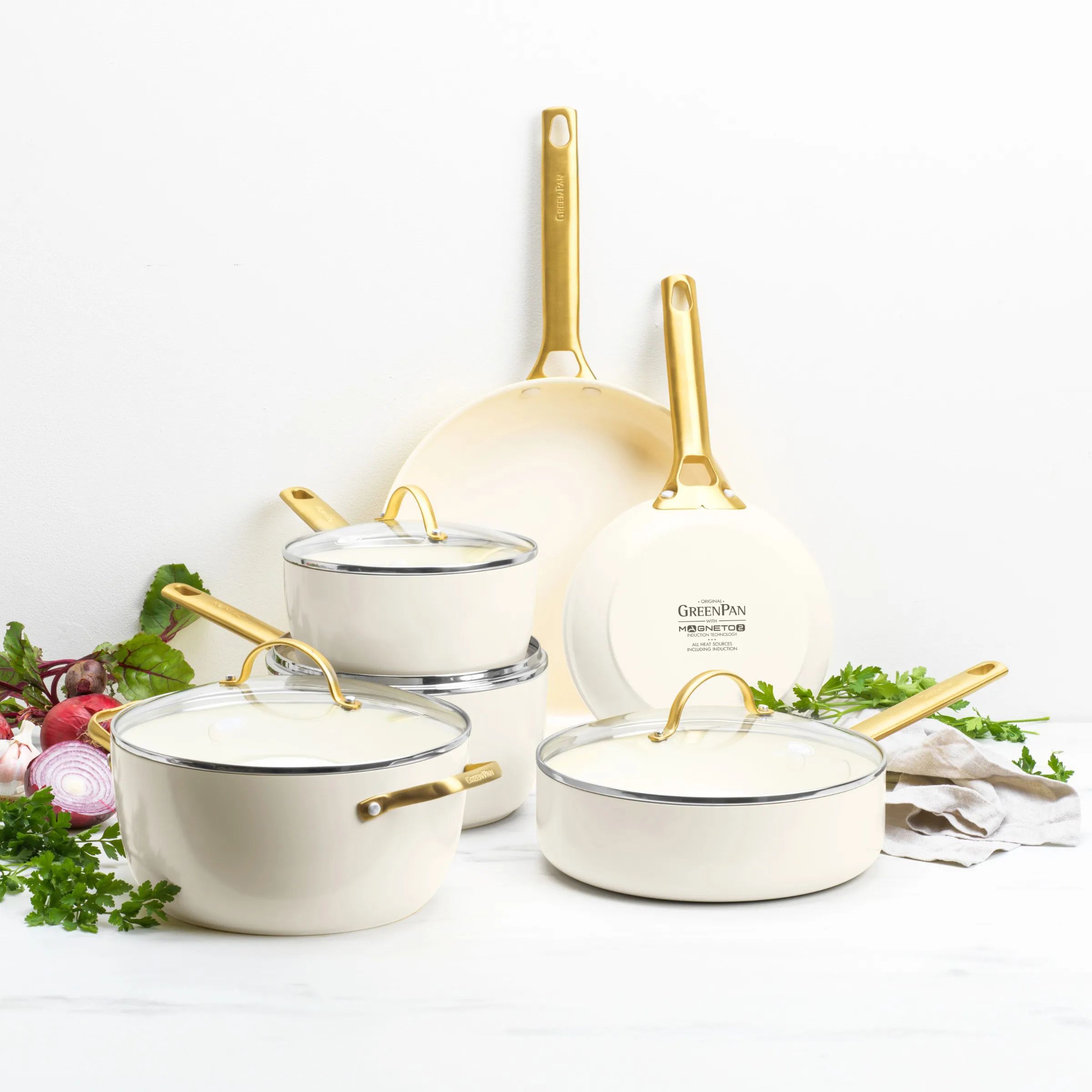 Greenpan Grydesæt Padova Reserve Grydesæt - 10 dele i Cream White, 5