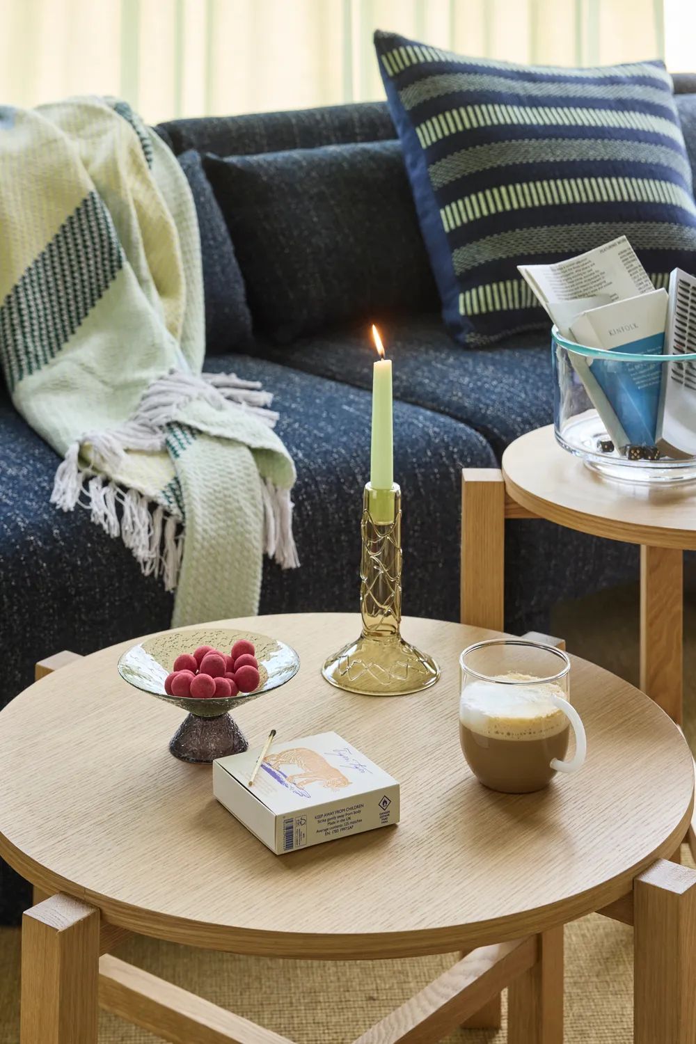 Hübsch Krus og kopper med hank Kiosk Krus - 4 stk. i Ravfarve/Blå/Klar/Lyserød/Hvid, 2