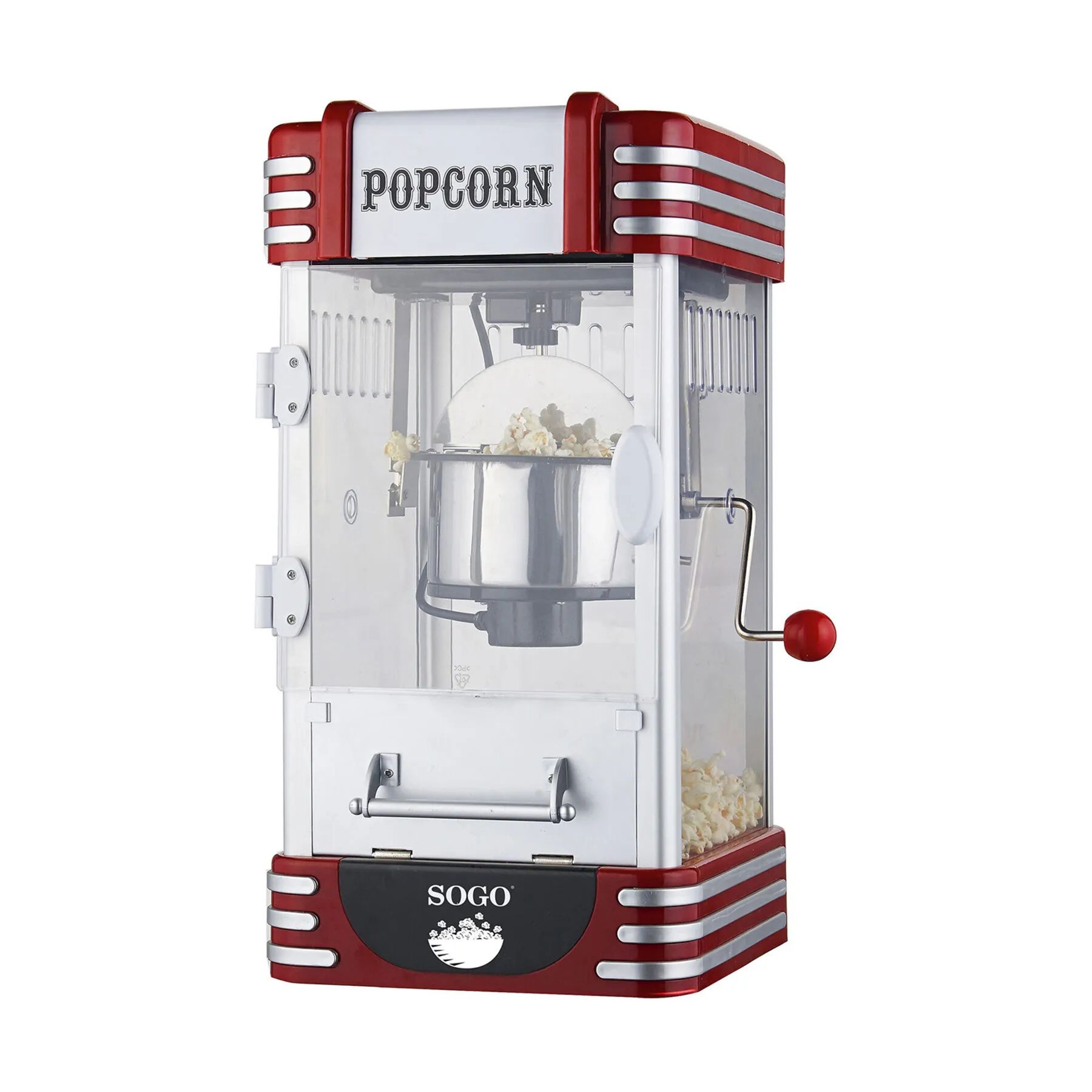 Sogo Popcornmaskiner Popcornsmaskine i rød/hvid, 1