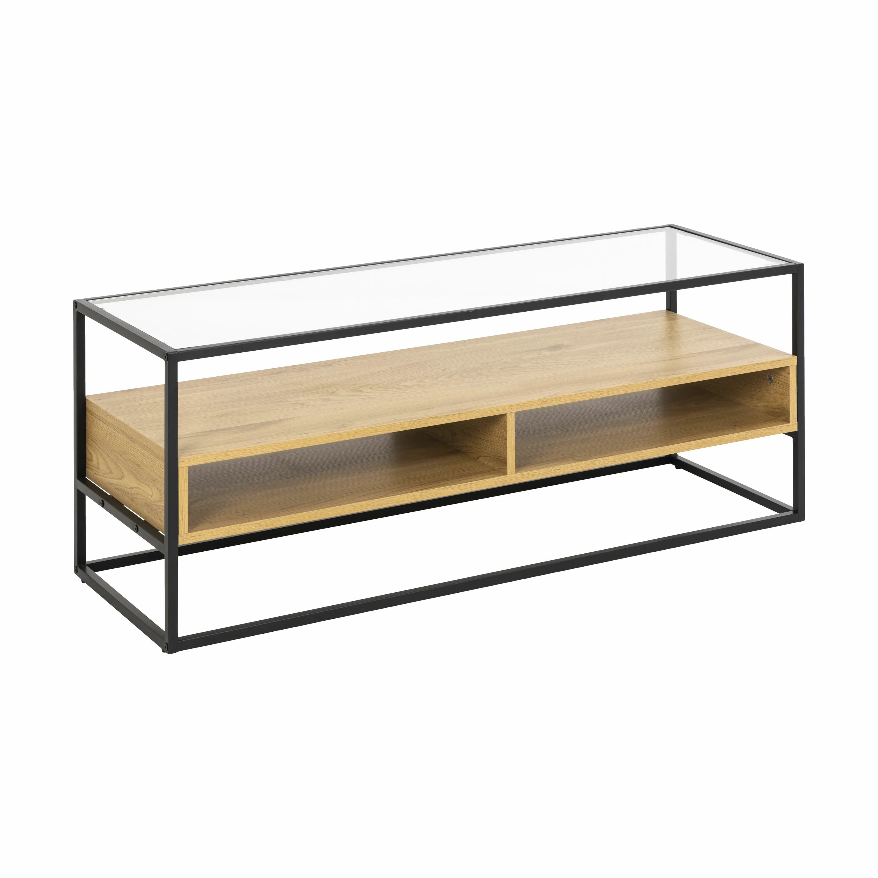 CASA Living TV-borde Randolf TV-bord i Brun/sort/klar, 1