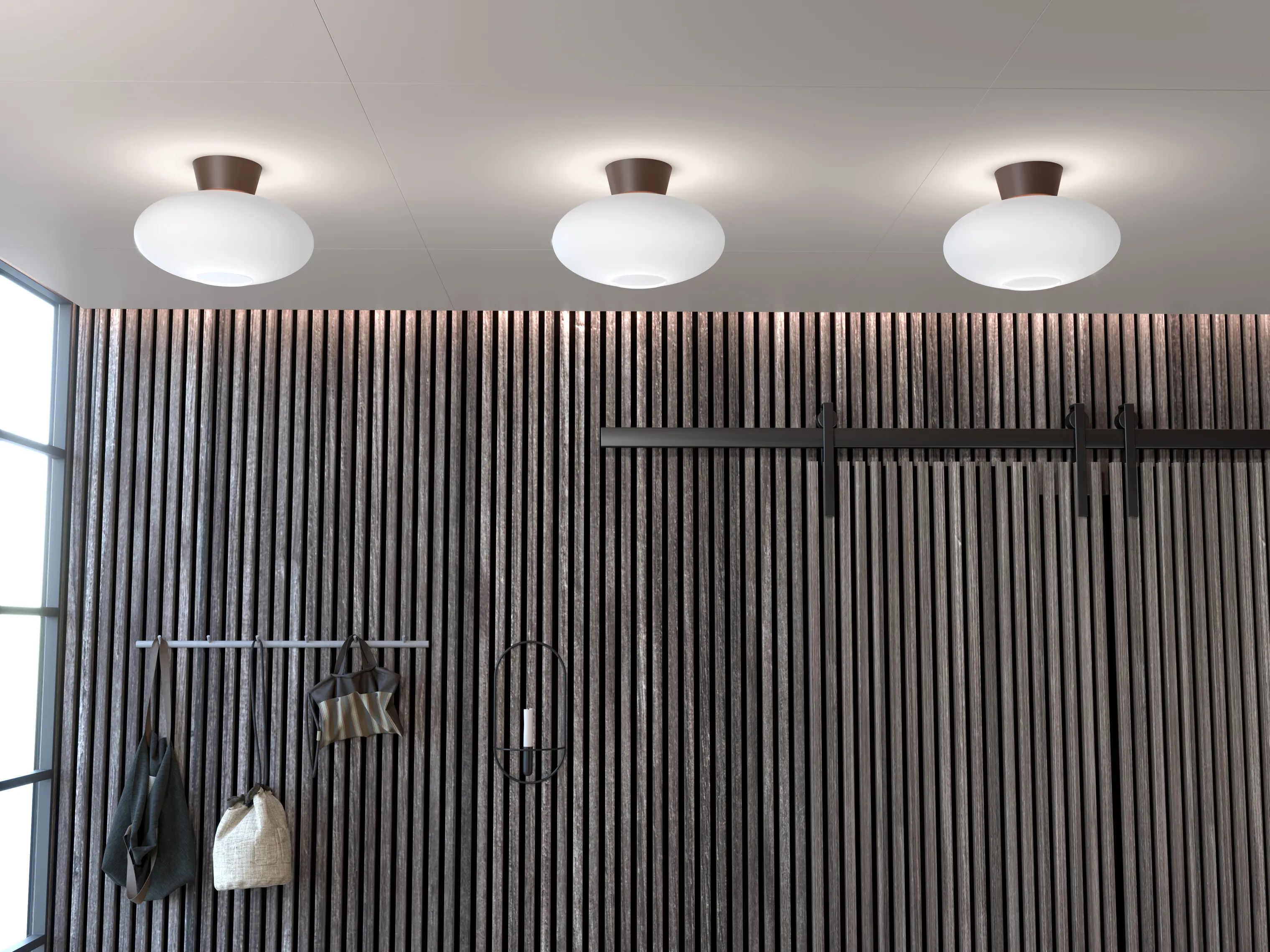 Belid Loftlamper Bullo Plafond i Oxid/Opal, 2