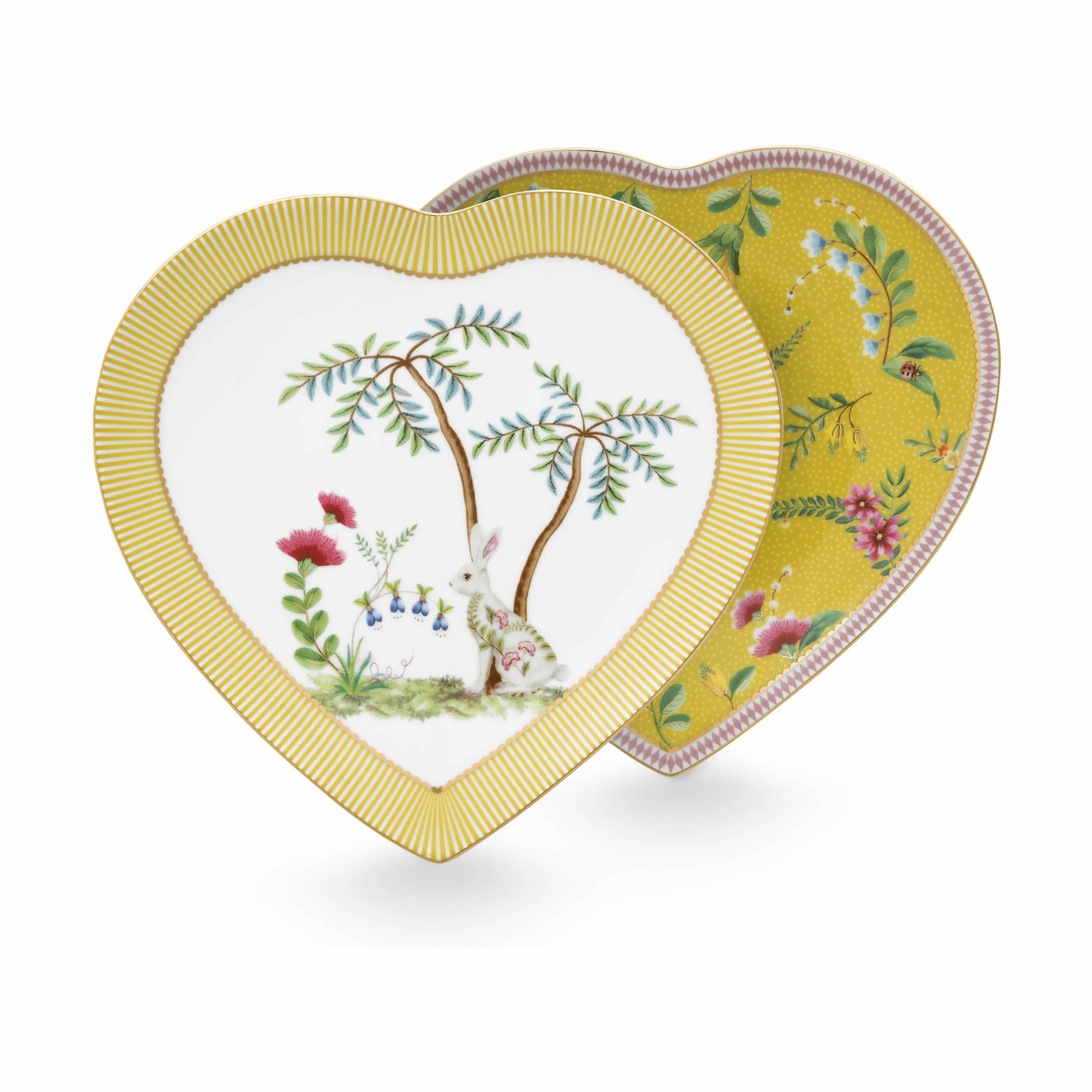 PIP Studio Frokosttallerkener La Majorelle hjerteformet Tallerken - 2 stk. i Yellow, 1