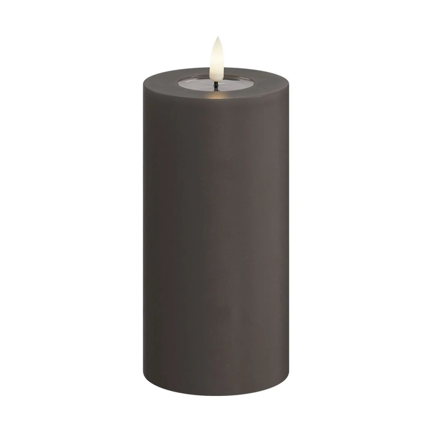 Deluxe Homeart LED-lys Real Flame LED Bloklys i Jord, 15 cm, 1
