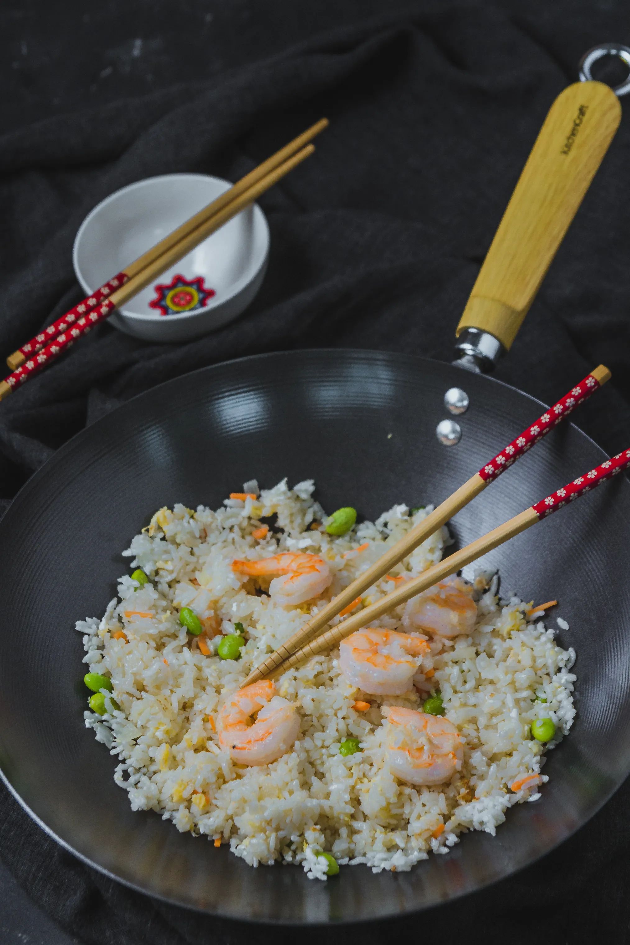 KitchenCraft Wokpander World of Flavours Wok i Sort, 3