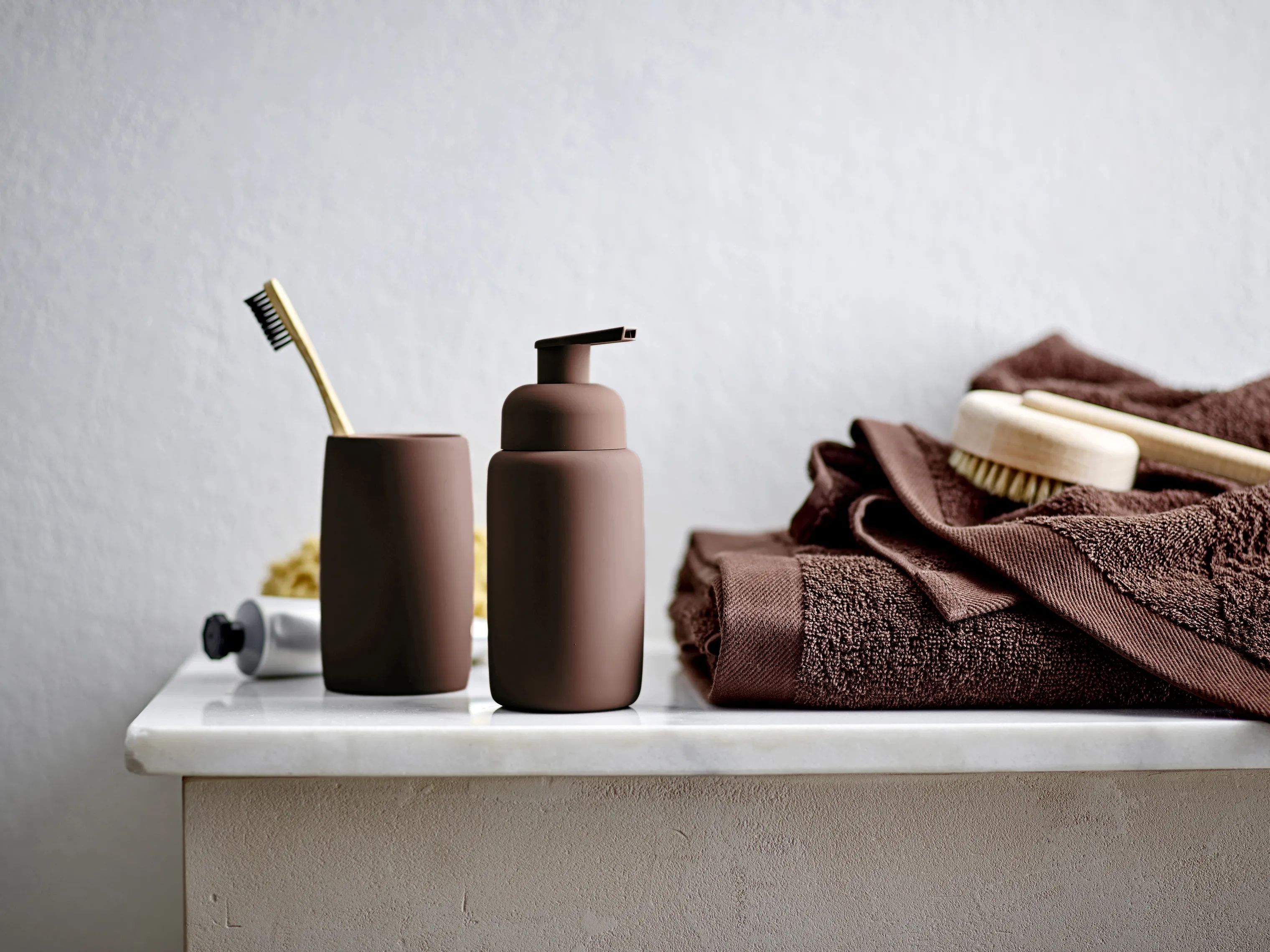 Södahl Håndklæder Organic Comfort Håndklæde i Coffee Brown, B70 x L140 cm, 2