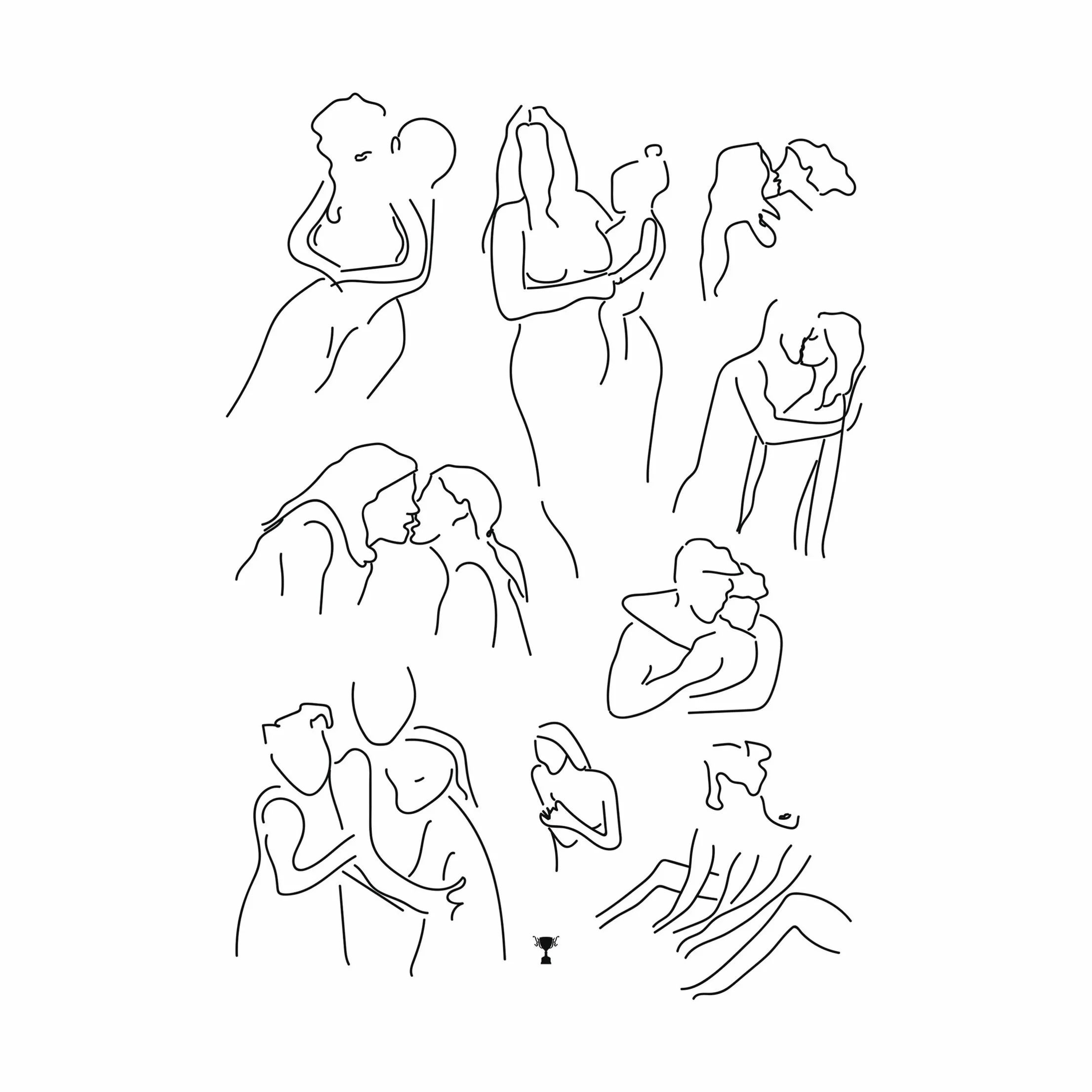 Poster&Frame Plakater plakat - Lovers i sort;hvid, B29,7 x L42 cm, 1