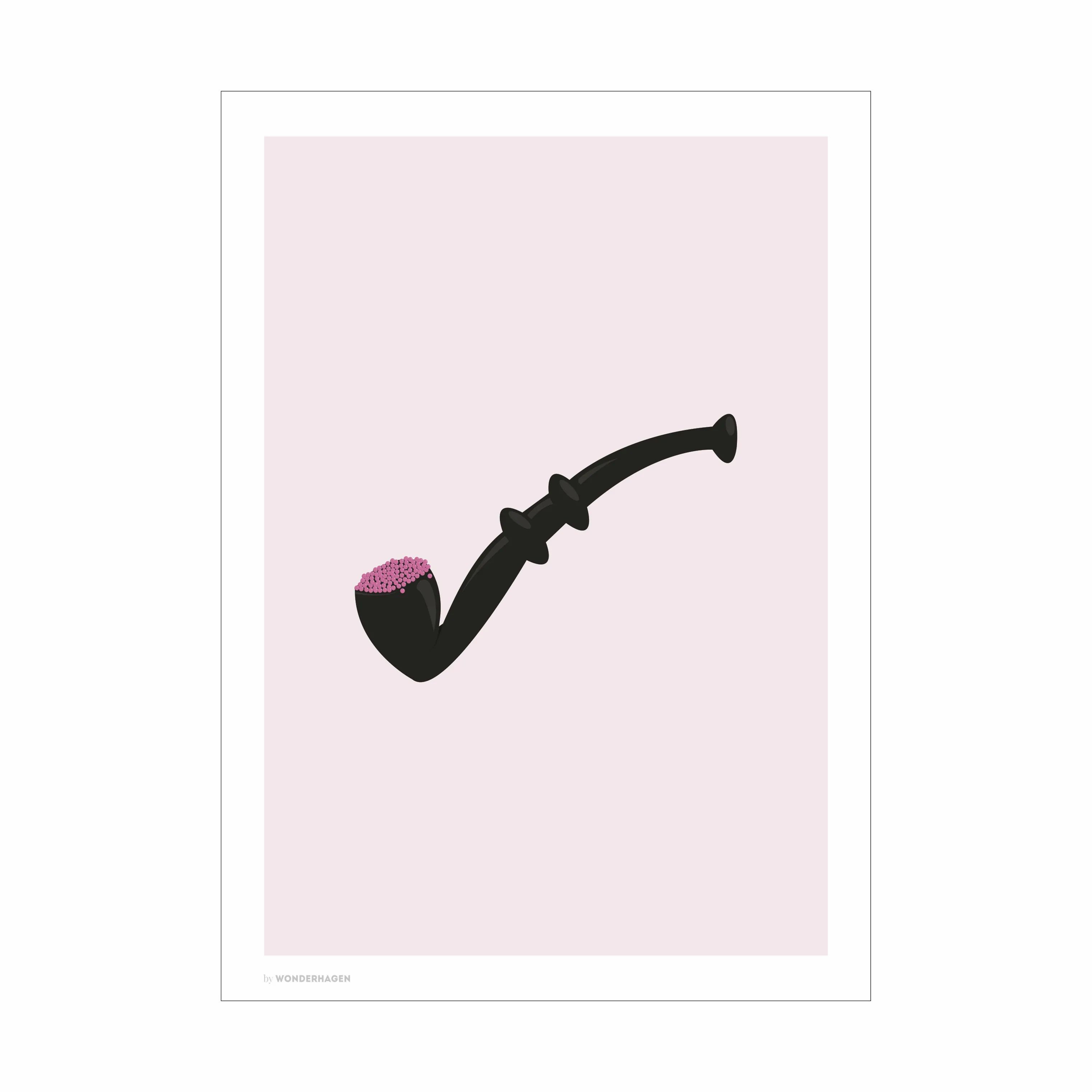 Poster&Frame Plakater plakat - Lakridspibe i lyserød;sort, B100 x L70 cm, 1
