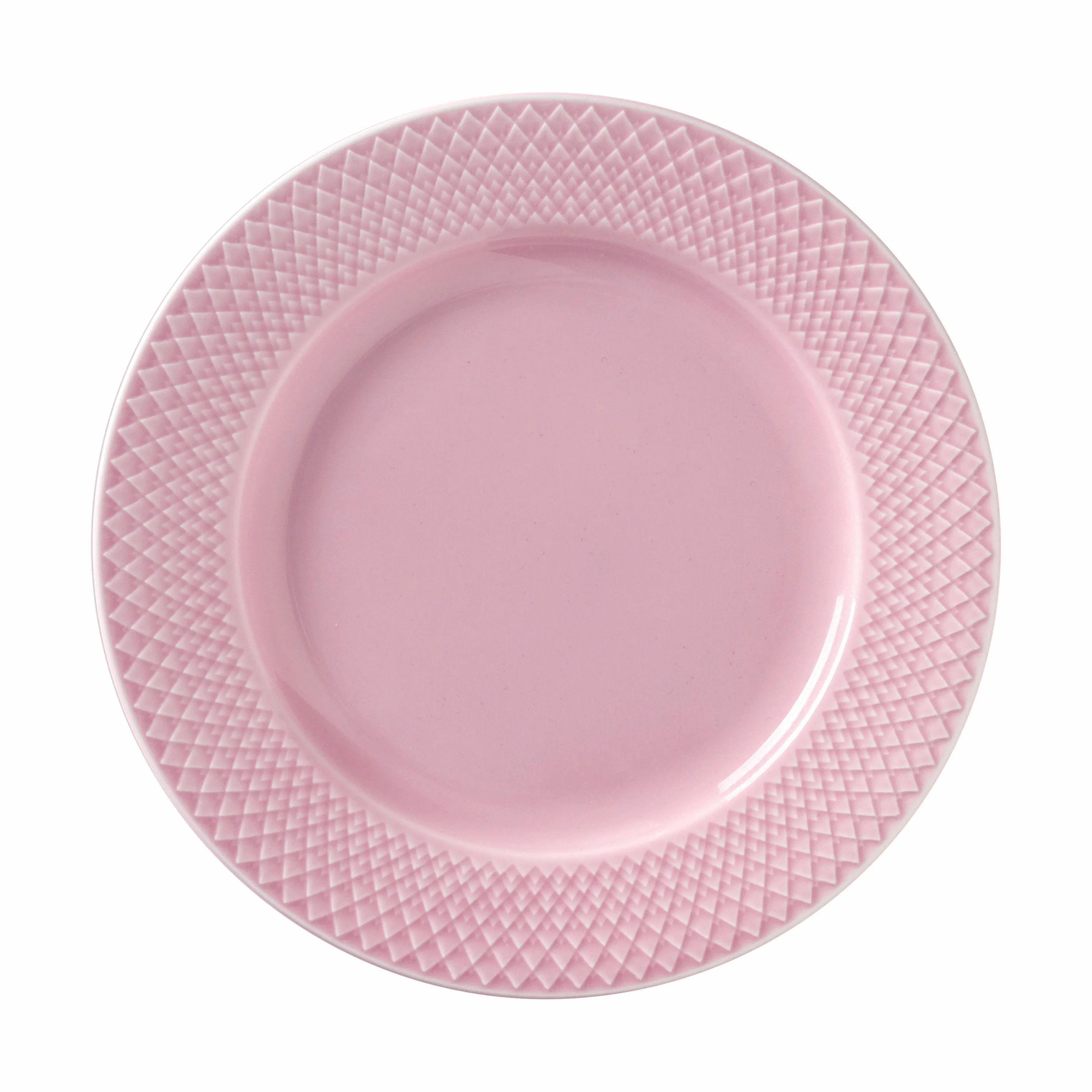Lyngby Porcelæn Frokosttallerkener Rhombe Color Frokosttallerken i Rosa, 21 cm, 1