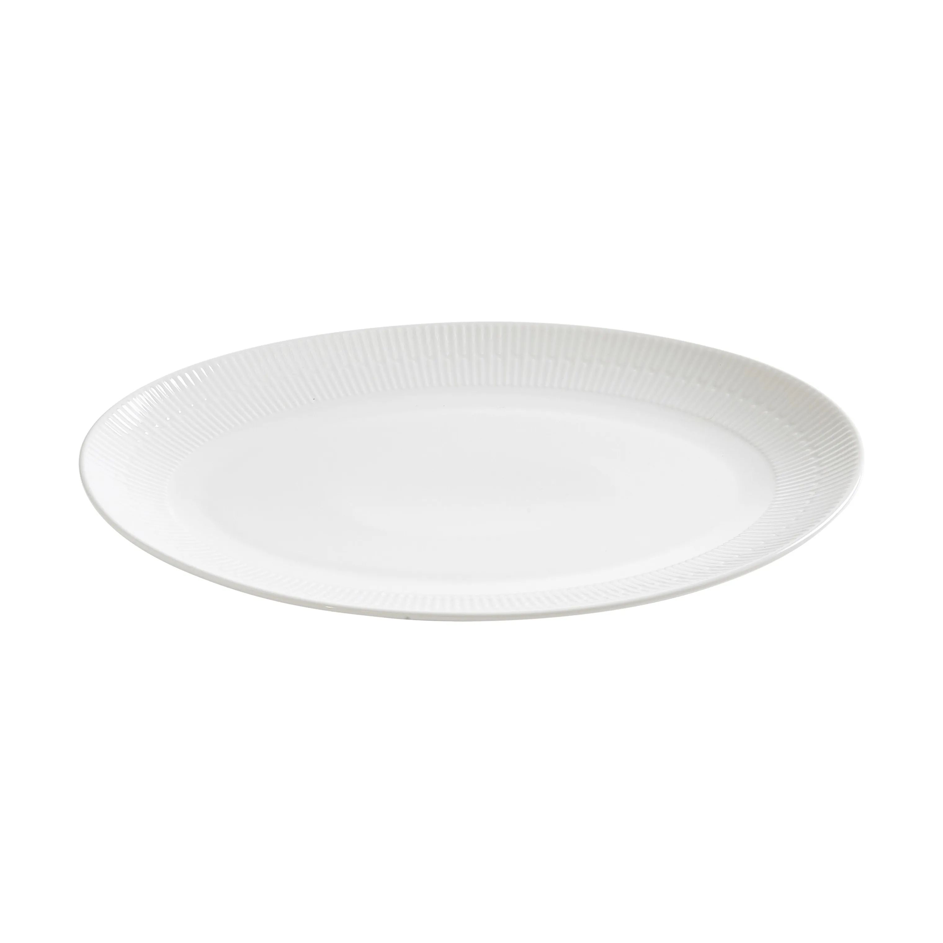 Aida Serveringsfade Relief Ovalt fad i Hvid, 1