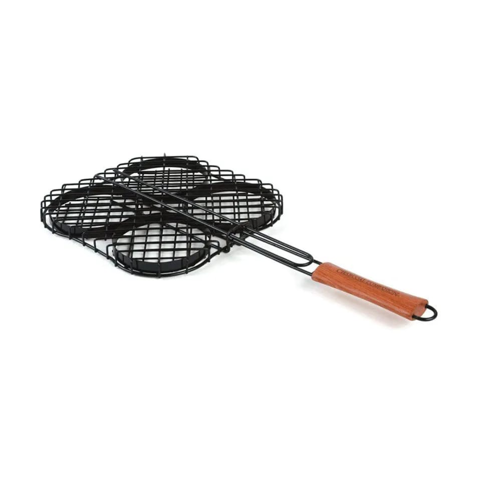 Charcoal companion Grillredskaber Grillrist til Burgerbøffer i sort, 1