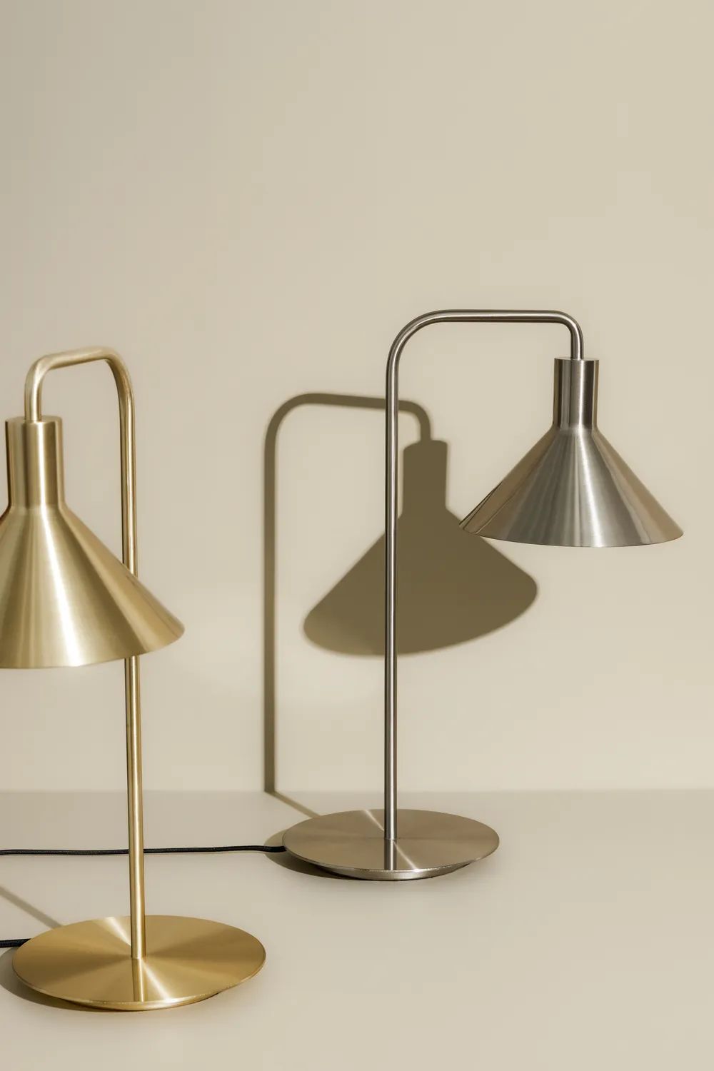 Hübsch Bordlamper Solo Bordlampe i Messingfarve, 3
