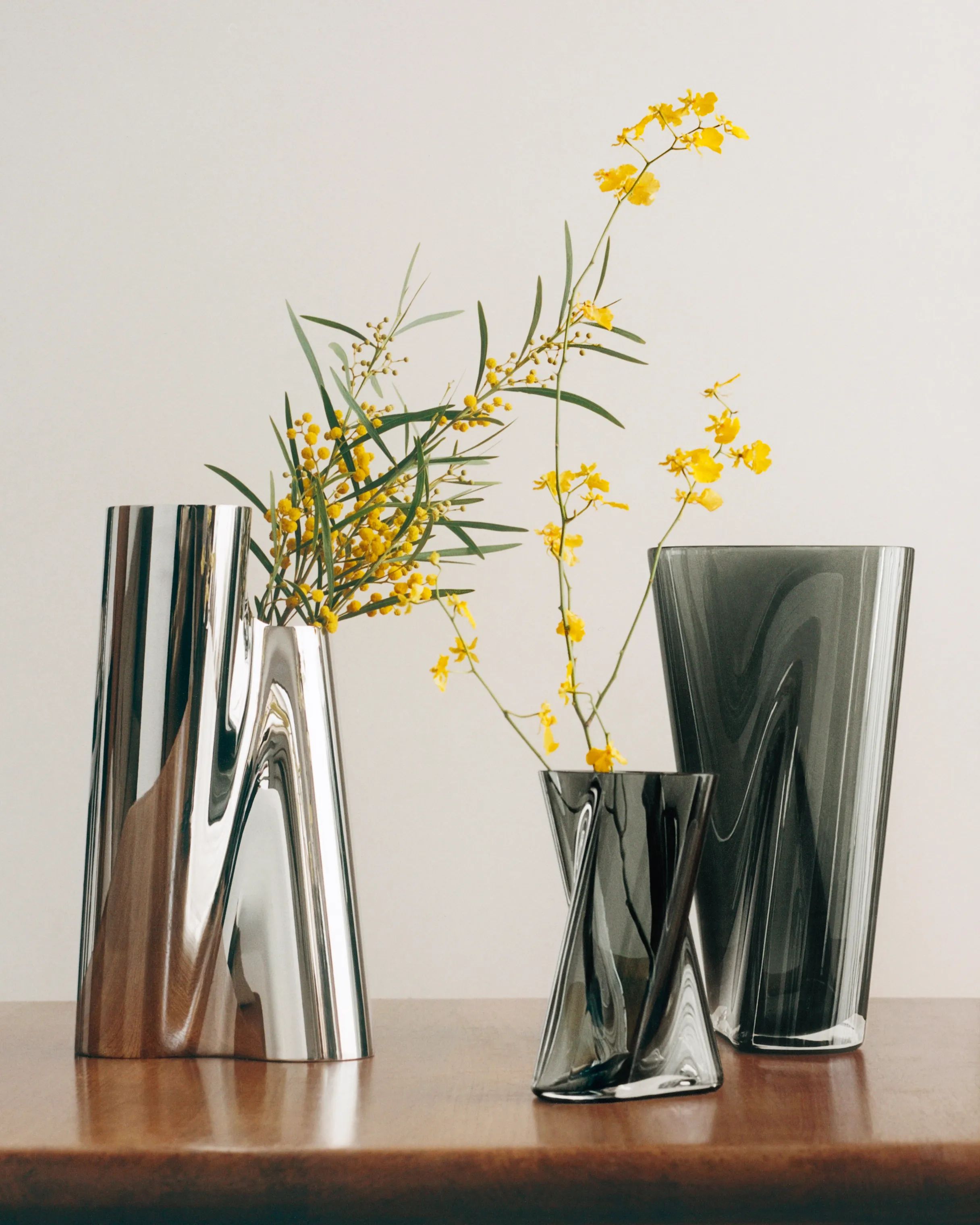 Georg Jensen Vaser Lituus Vase i Smokey, 18 cm, 3
