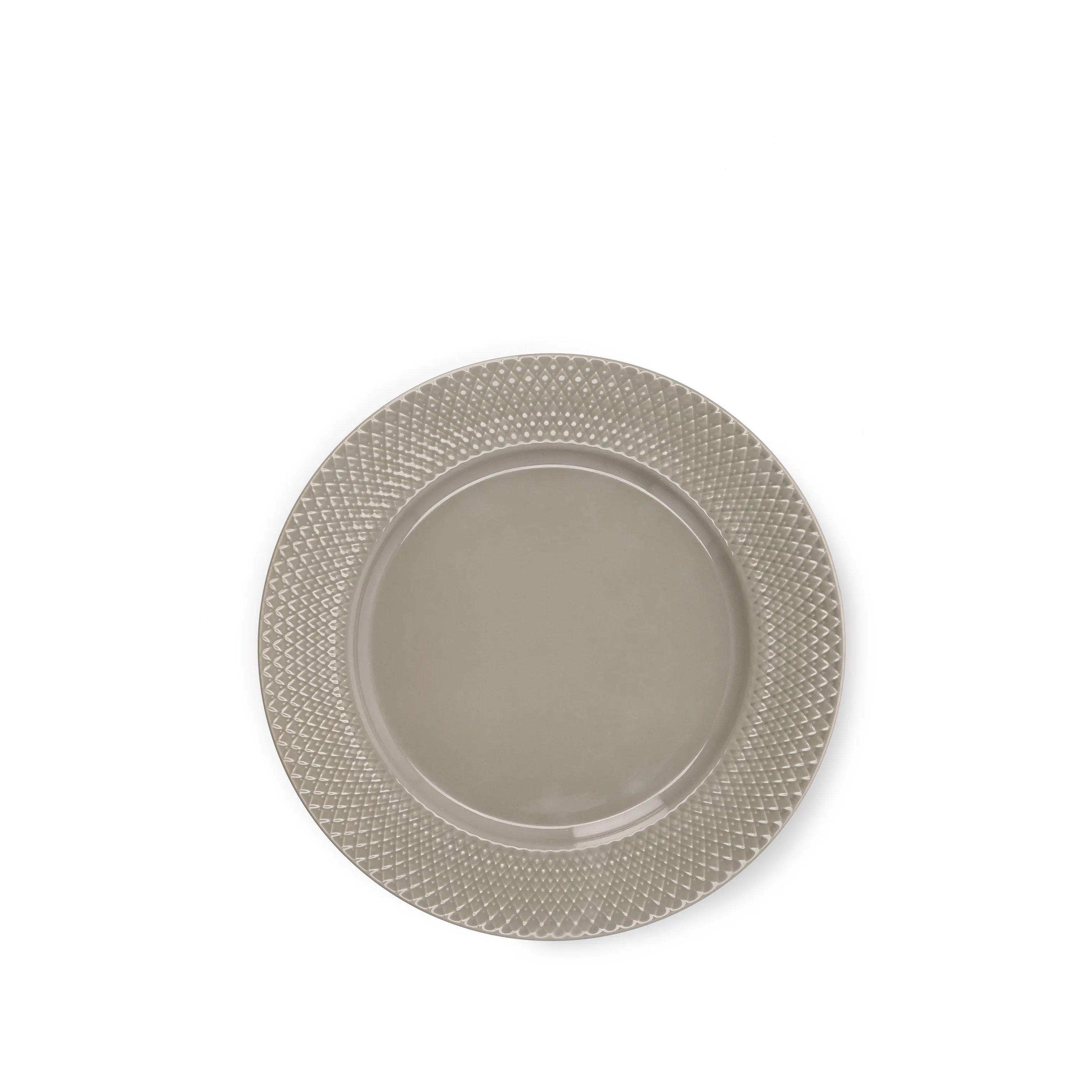 Lyngby Porcelæn Middagstallerkener Rhombe Earth Middagstallerken i Clay, 27 cm, 1