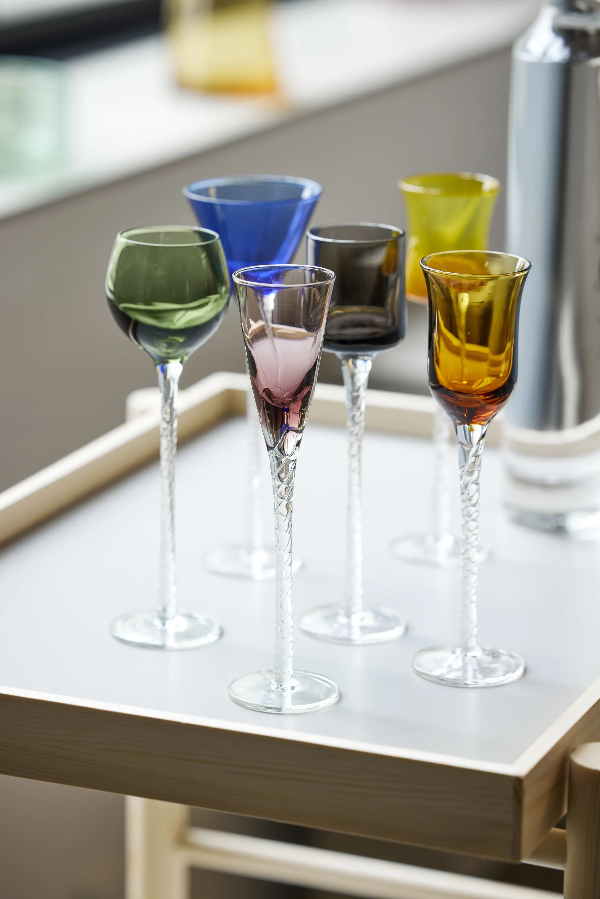 Lyngby Glas Snapseglas London Snapseglas - 6 stk. i multifarvet, 2