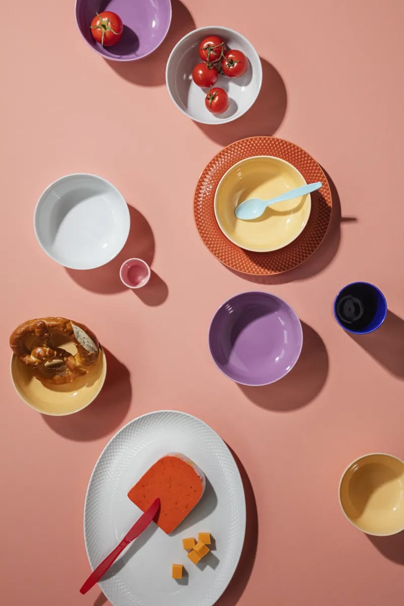 Lyngby Porcelæn Serveringsskåle Rhombe Color Skål i Lilla, 3