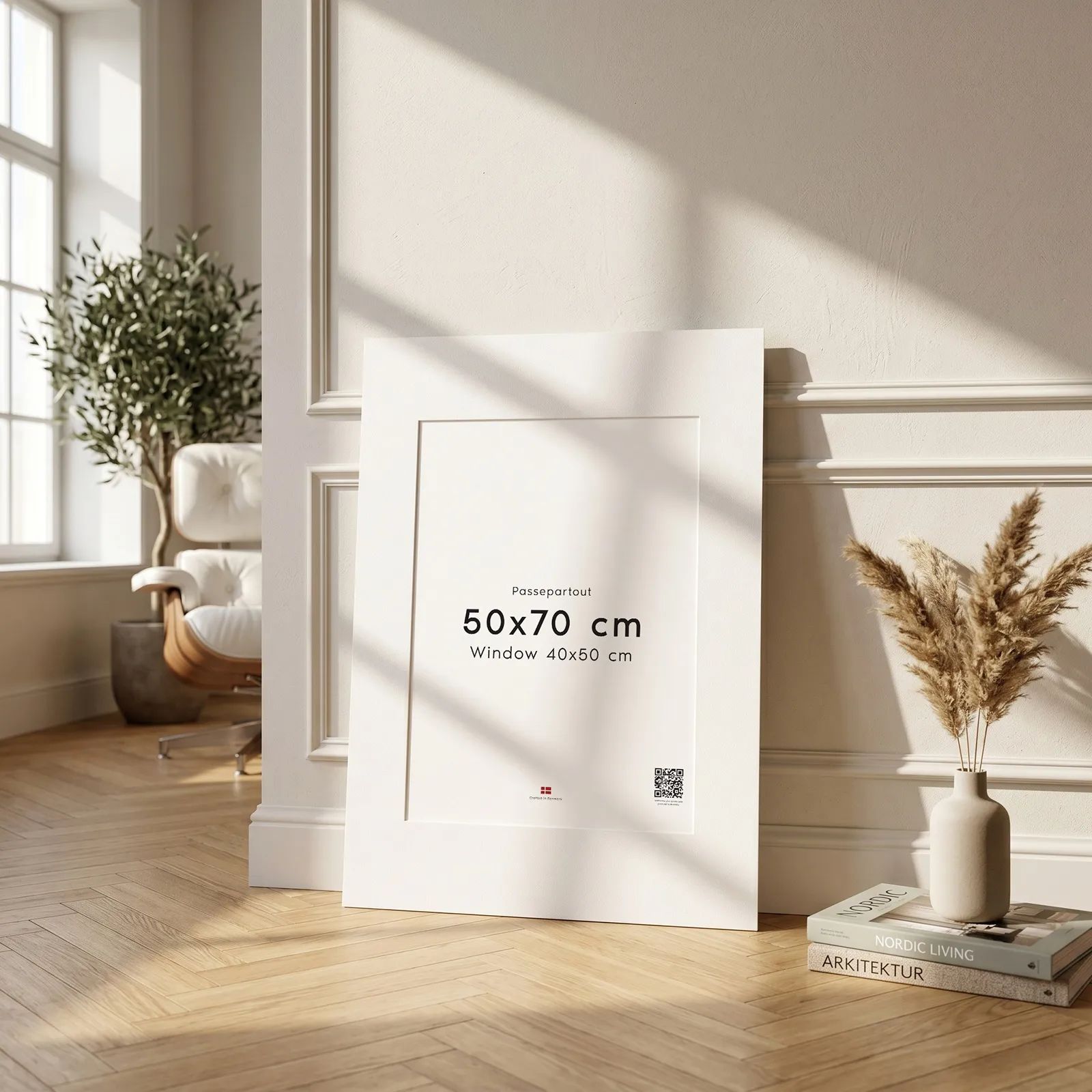 Poster&Frame Billedrammer Passepartout i Hvid, 70 cm, 4