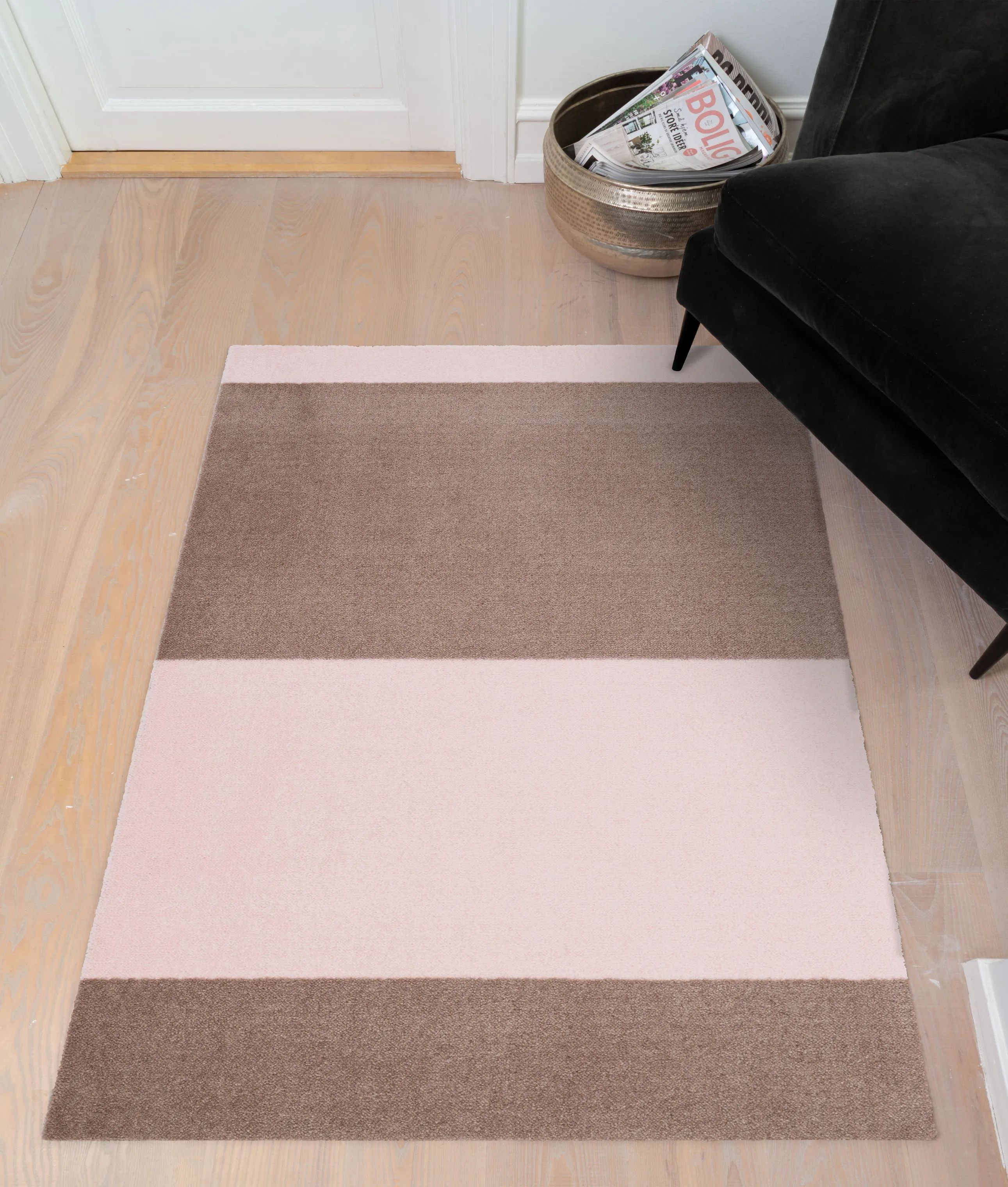 Tica Copenhagen Gulvtæpper Stripes Horisontal Gulvtæppe i Sand/rosa, B90 x L130 cm, 3