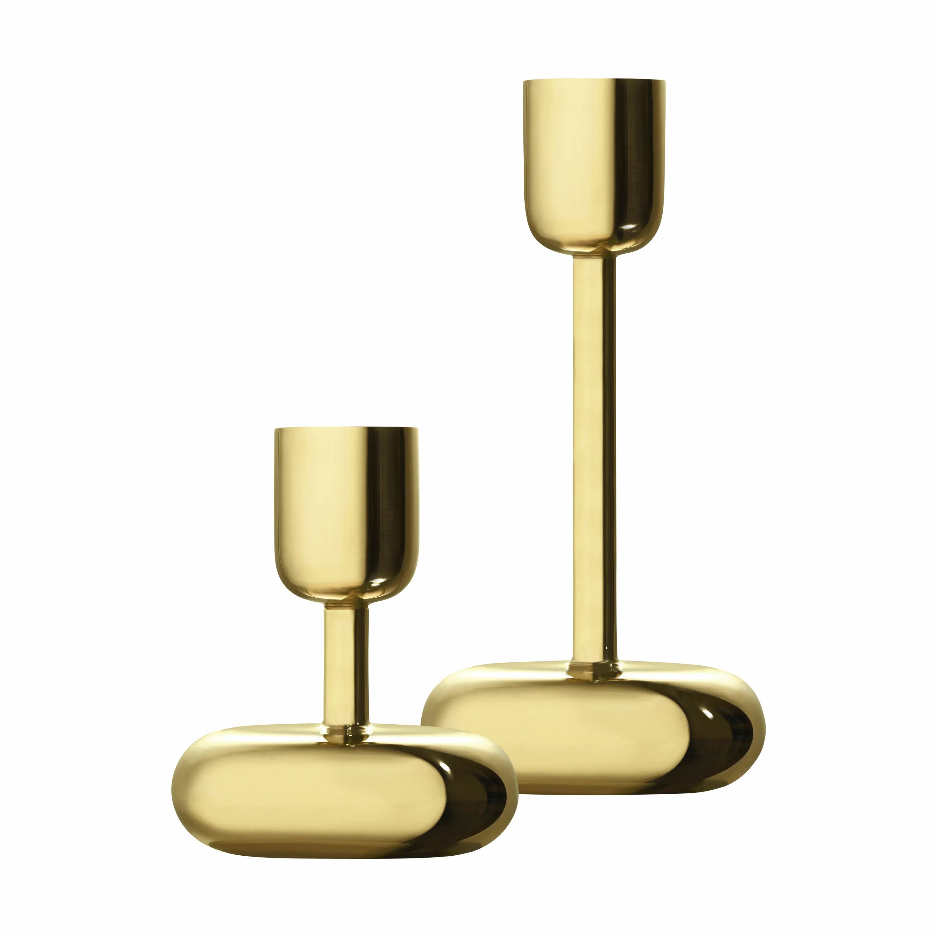 Iittala Kronelysestage Nappula Lysestage - 2 stk. i Messing, H18,3 cm x 2 stk., 1