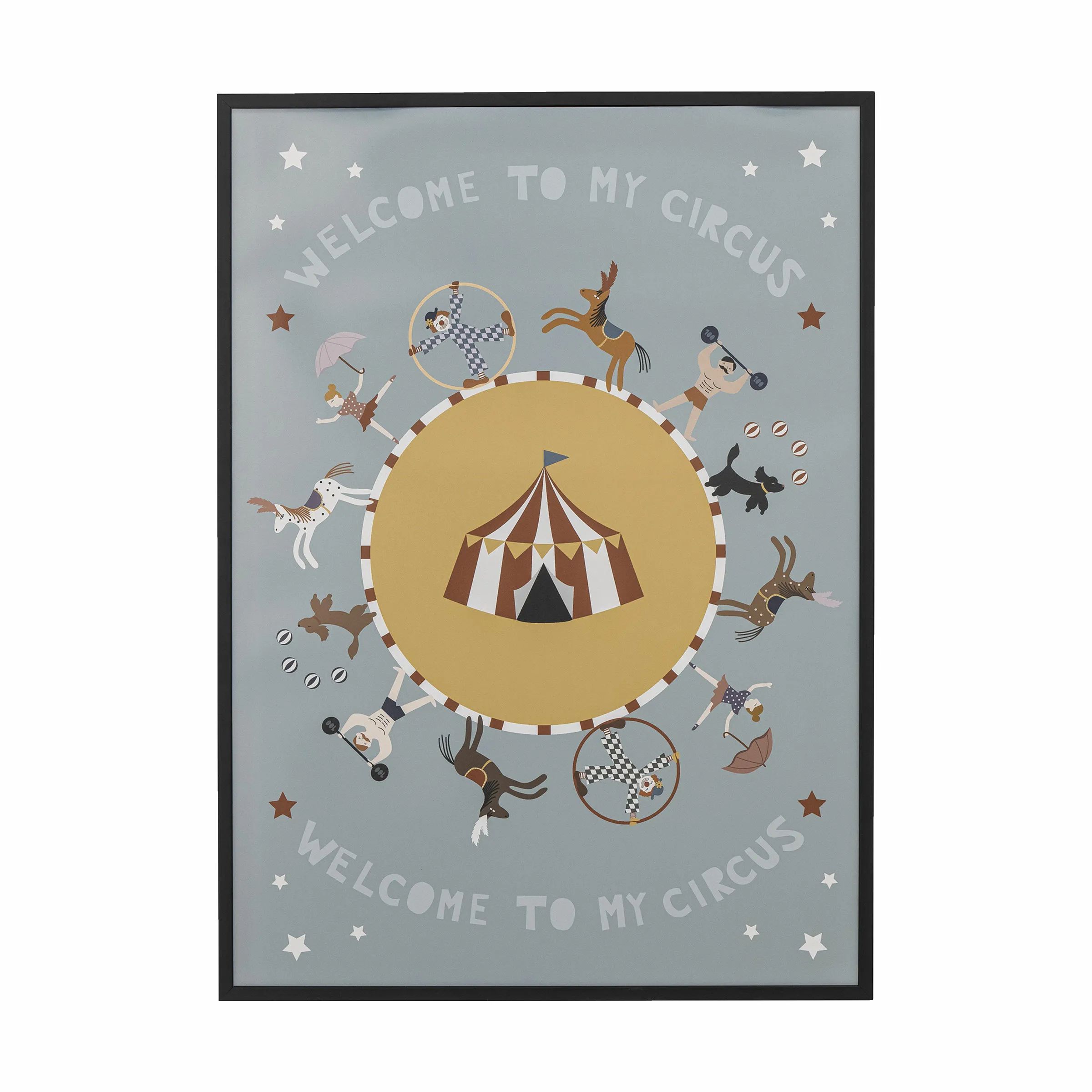 Bloomingville Plakater Maximo Illustration i sort, 1