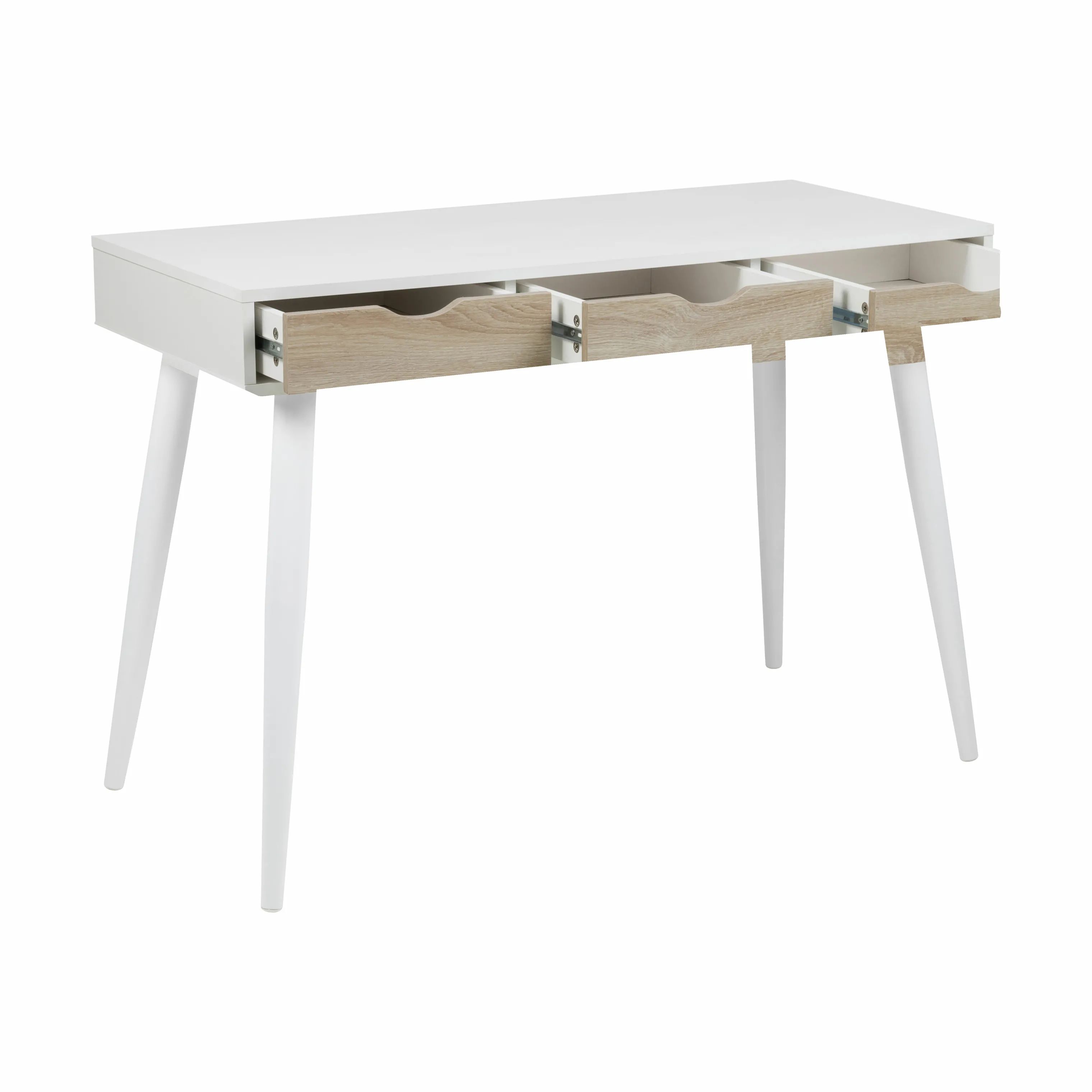 CASA Living Skriveborde Neptun Skrivebord i Lys natur/hvid, 4