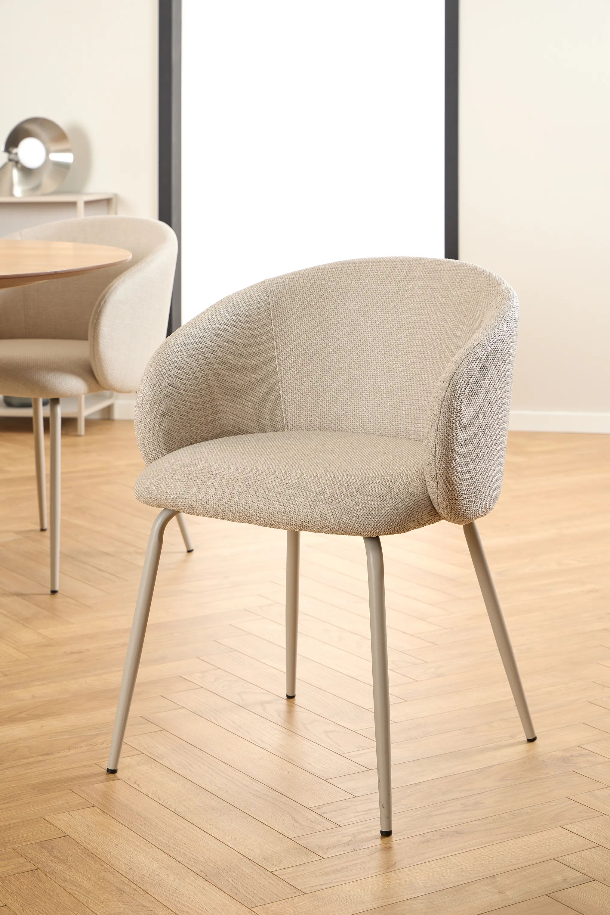 CASA Living Spisebordsstole Eleanor Spisebordsstol - 2 stk i Beige/grå, 3