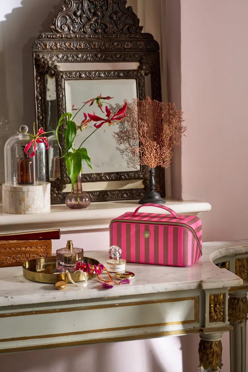 PIP Studio Øvrigt interiør Cyrille Kosmetiktaske i pink stripe, 2