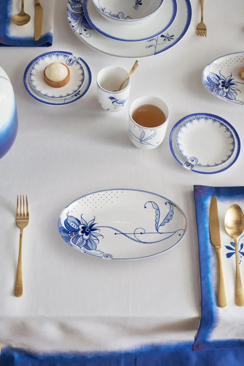 PIP Studio Serveringsfade Blue Bird Tallerken i 25,3 cm, 2