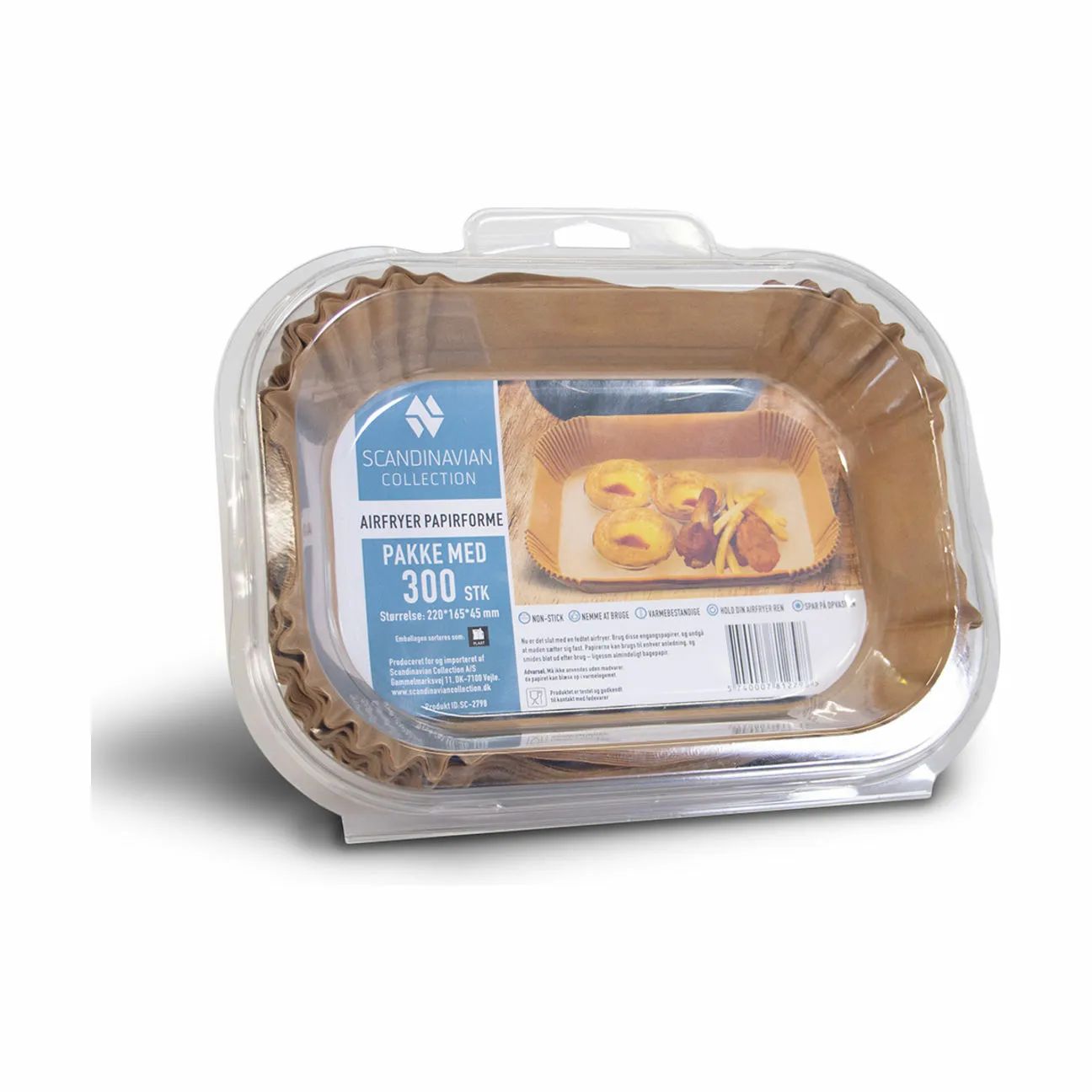 Scandinavian Collection Tilbehør til airfryers Papirform til airfryer - 300 stk. i Brun, 1
